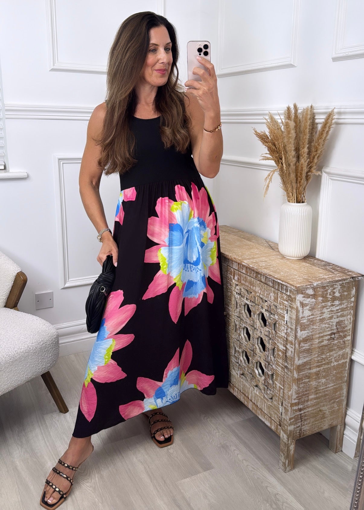 🖤Pre Order🖤 Colette Black Floral Skirt Dress