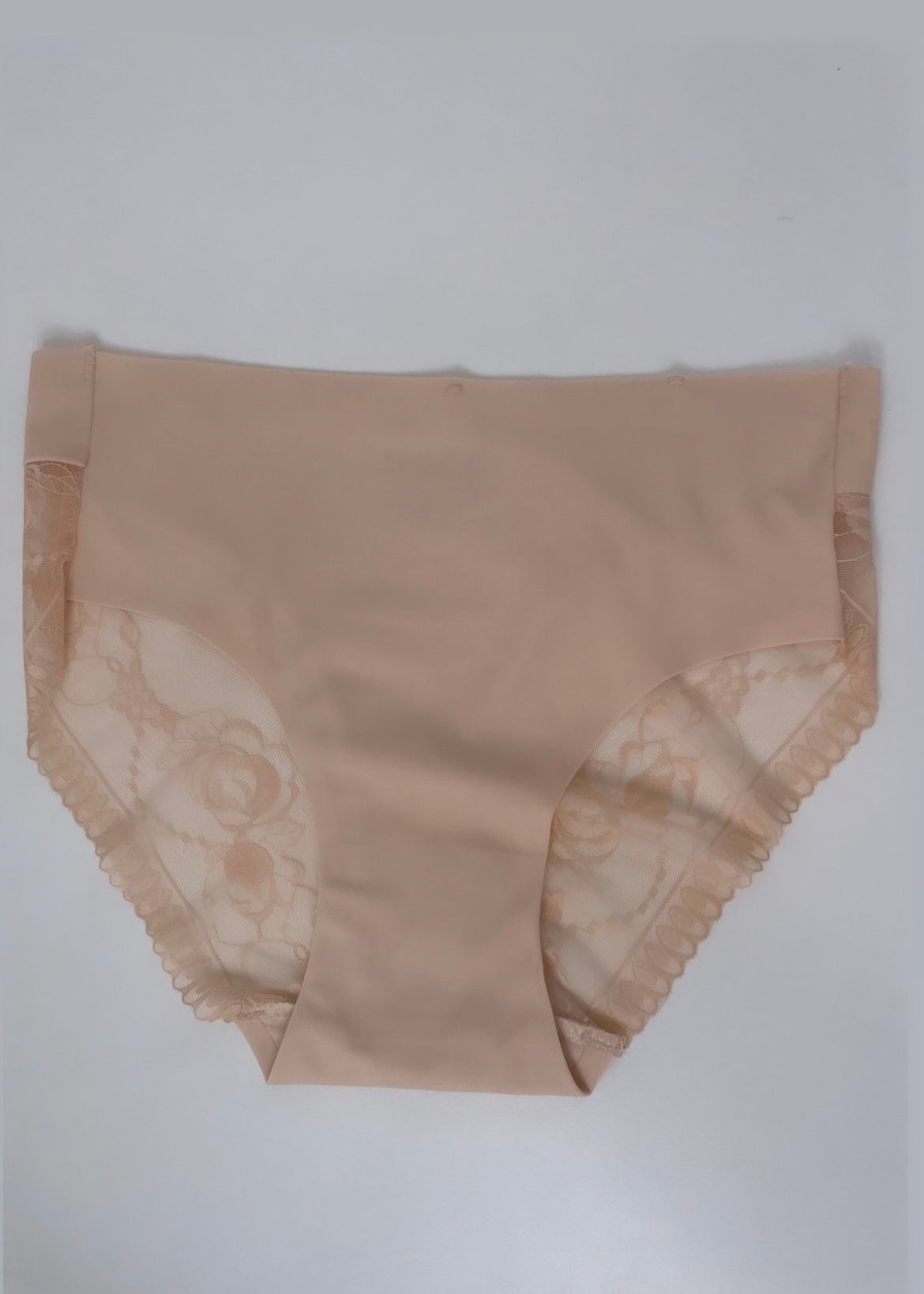 Adele Beige Lace Back Briefs