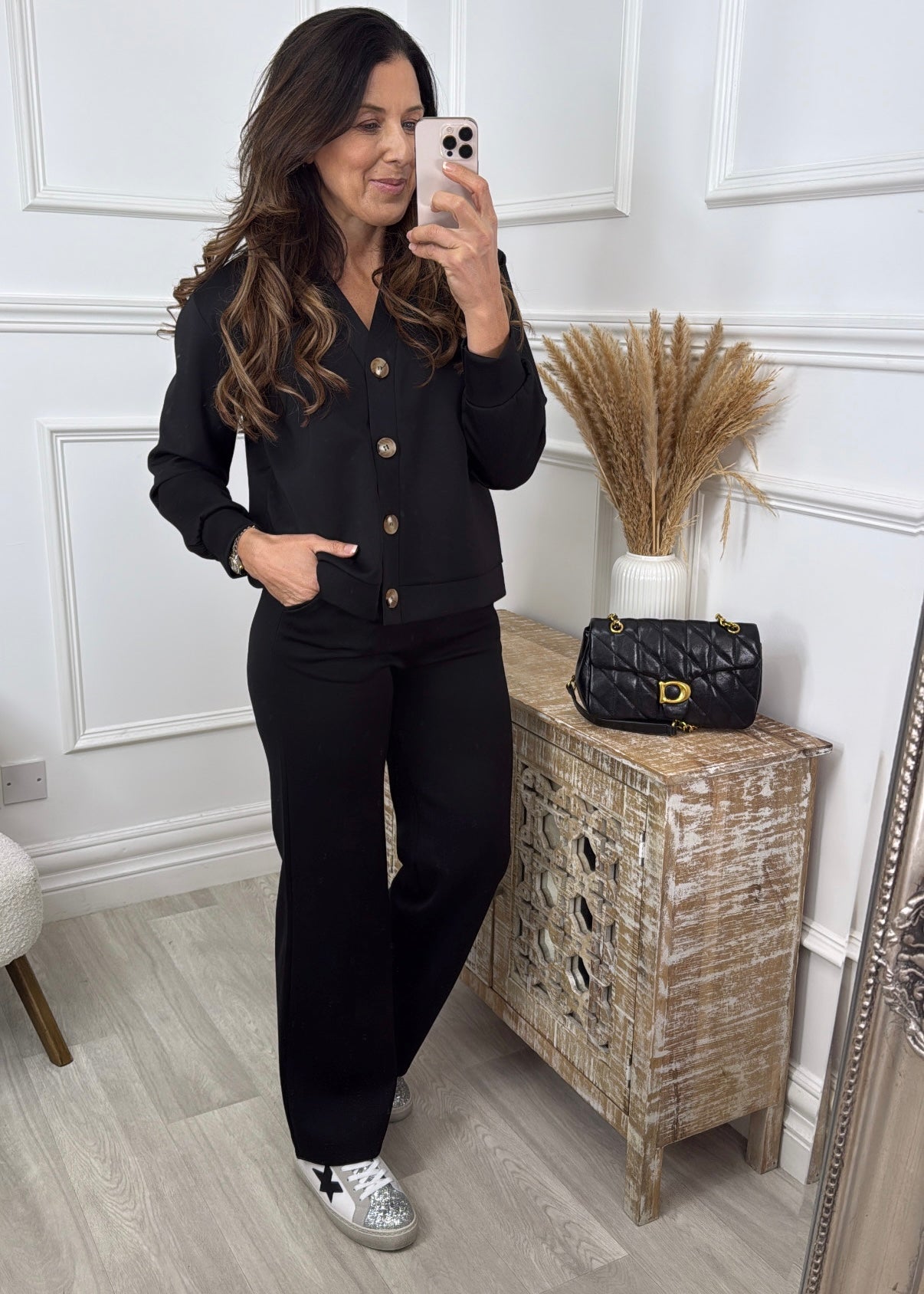 Lennox Black Cardigan Set