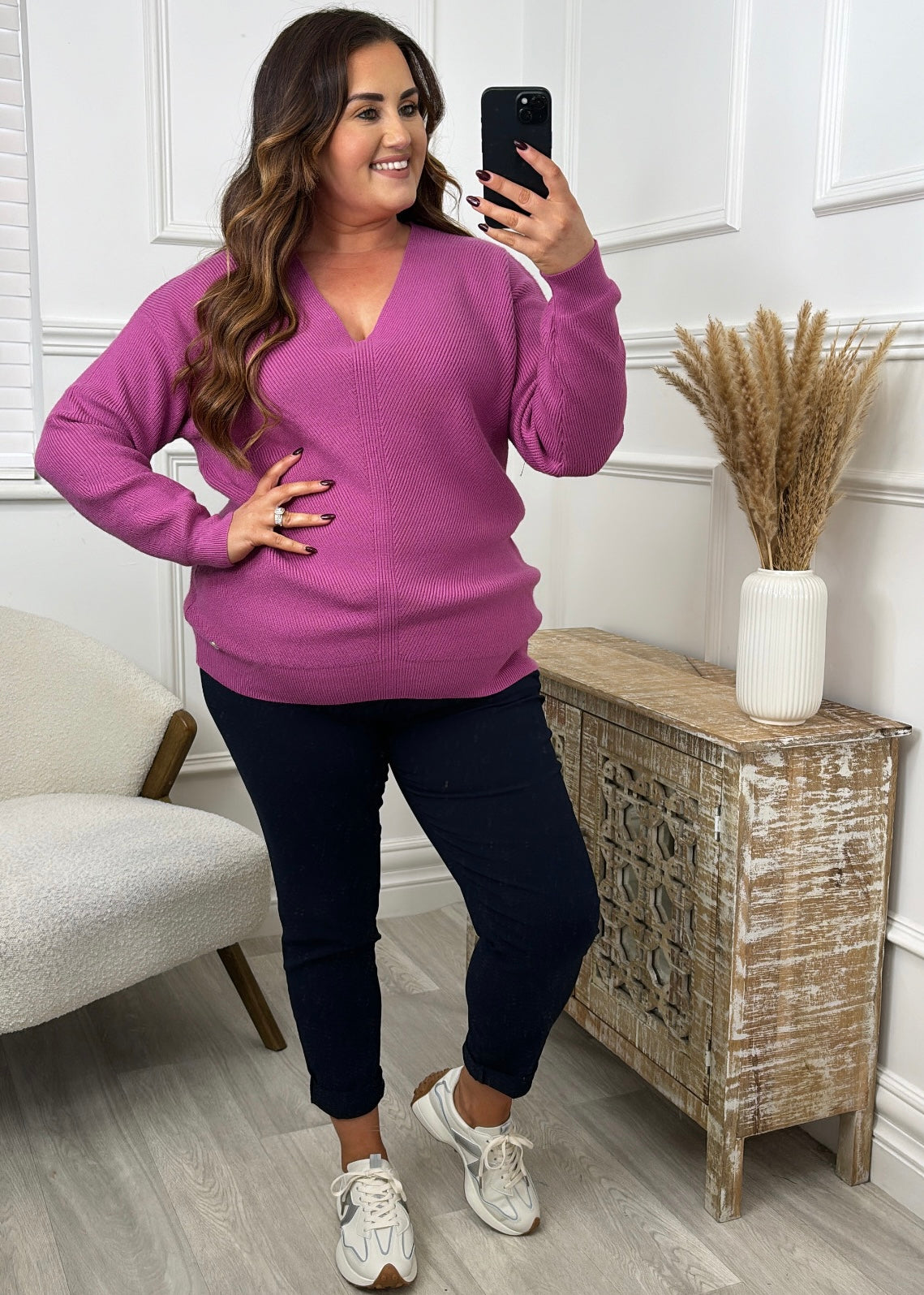Claudelle Berry V Neck Pullover