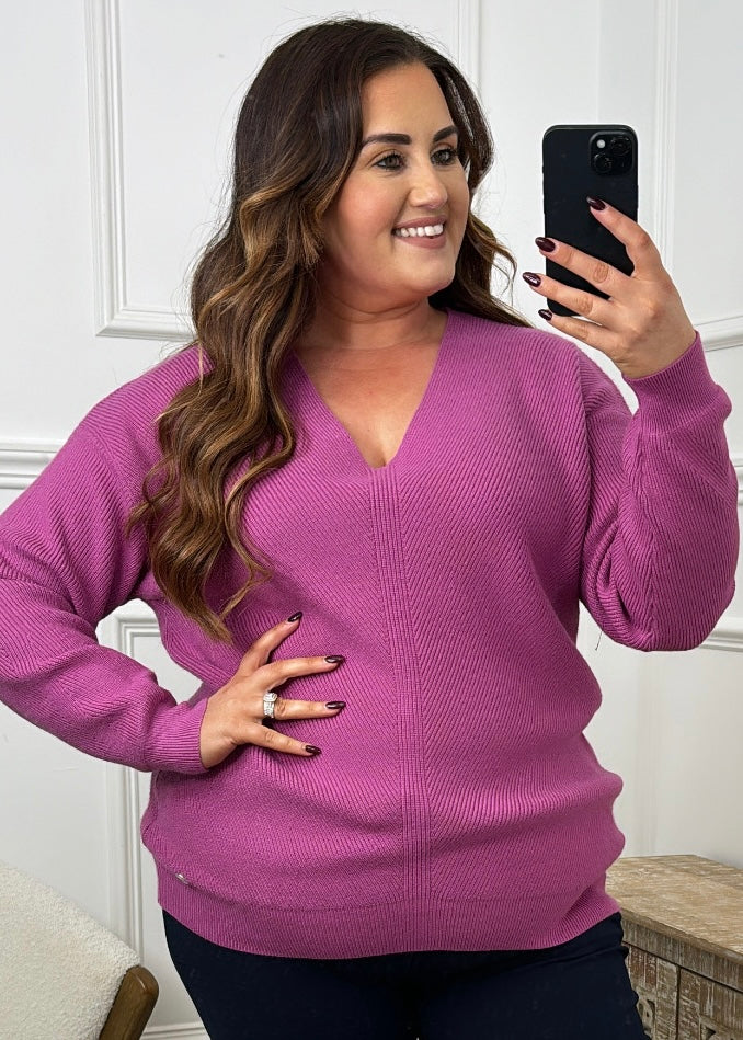 Claudelle Berry V Neck Pullover