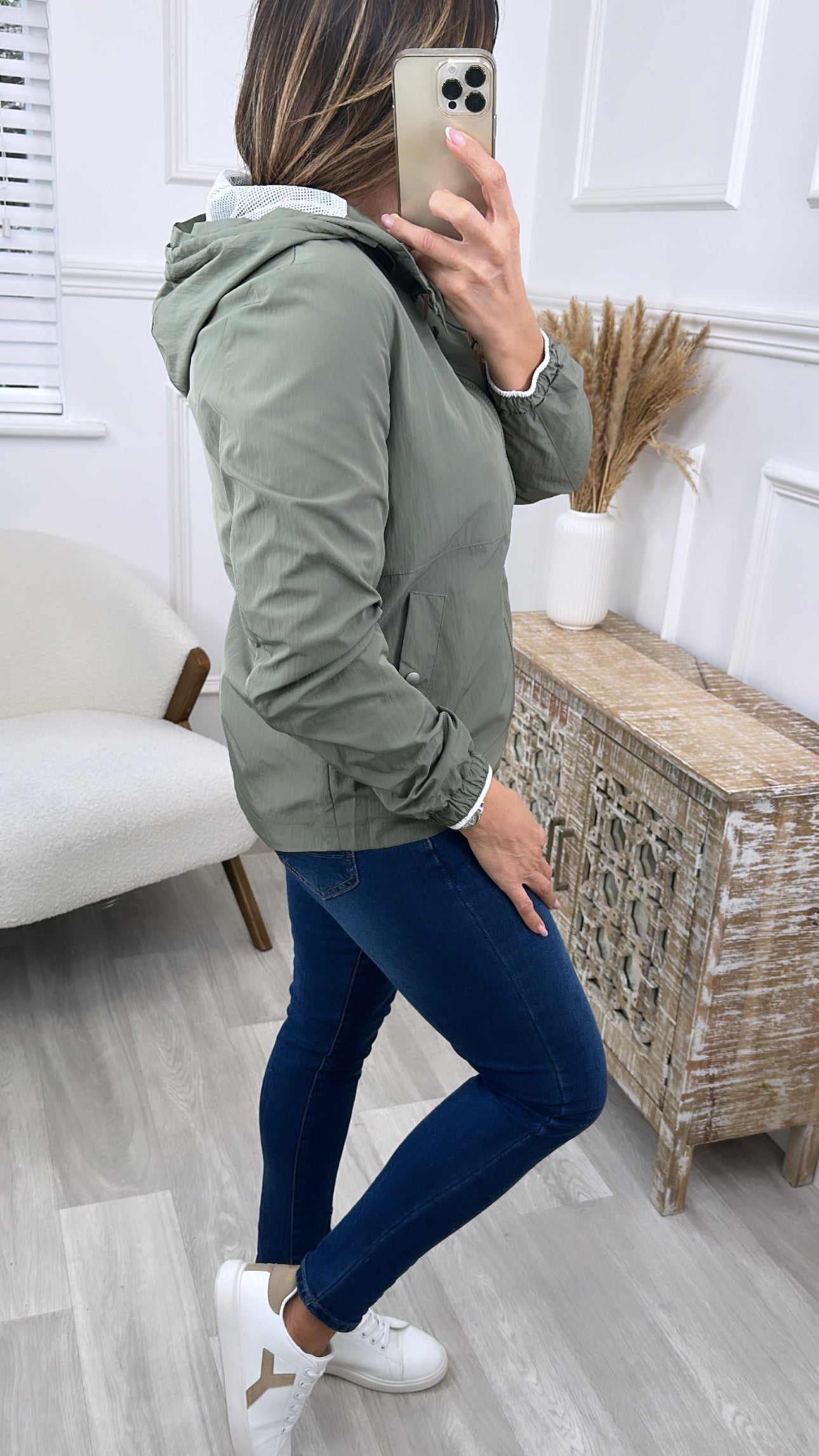 Tayla Khaki Rain Jacket