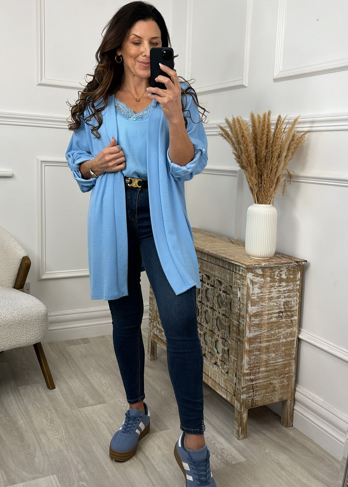 Lenore Blue Kimono Shrug