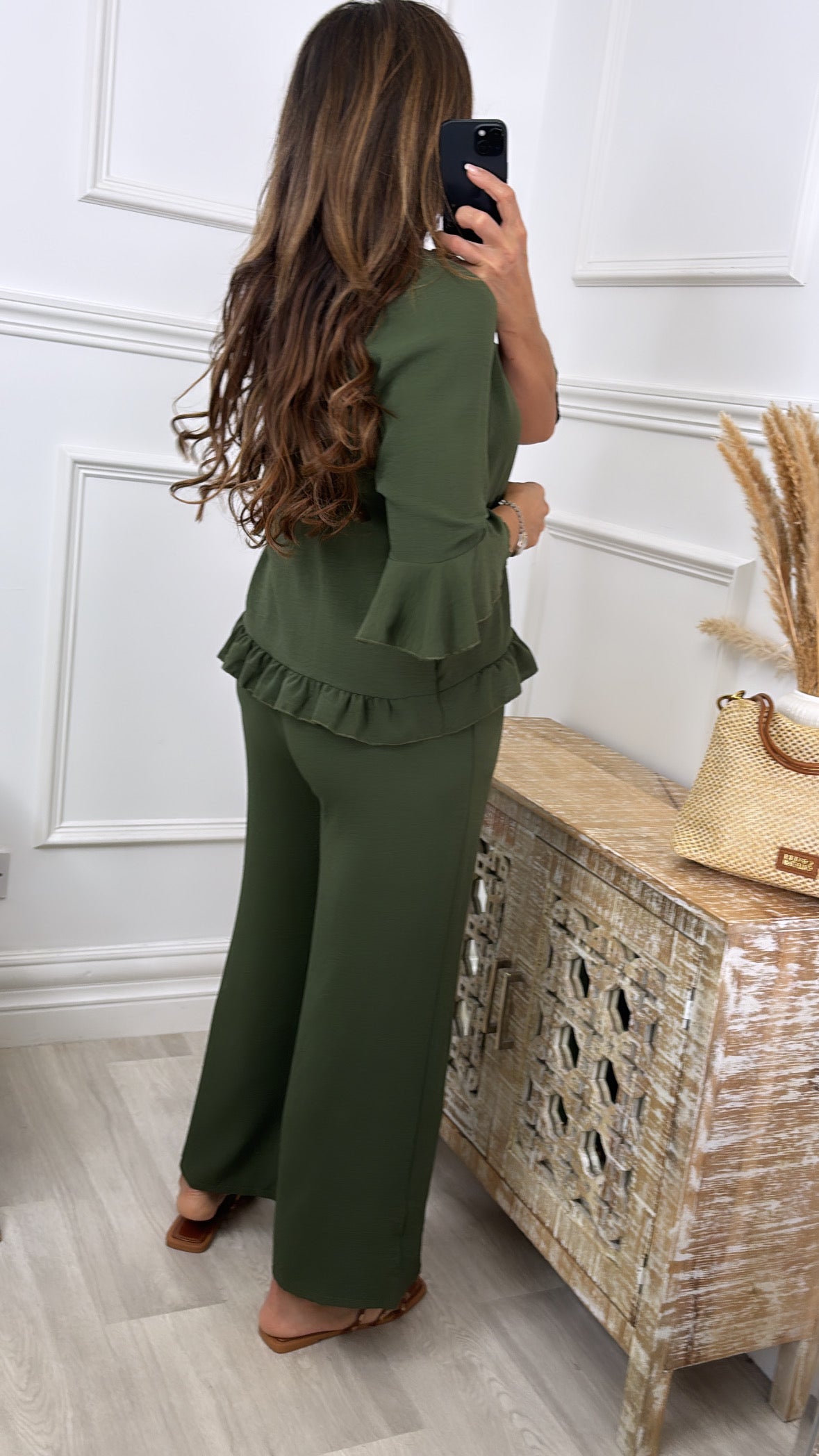 Dana Khaki Two Piece Set