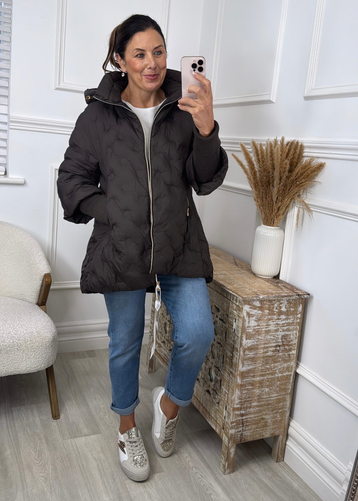 Hallie Brown Tube Cuff Jacket