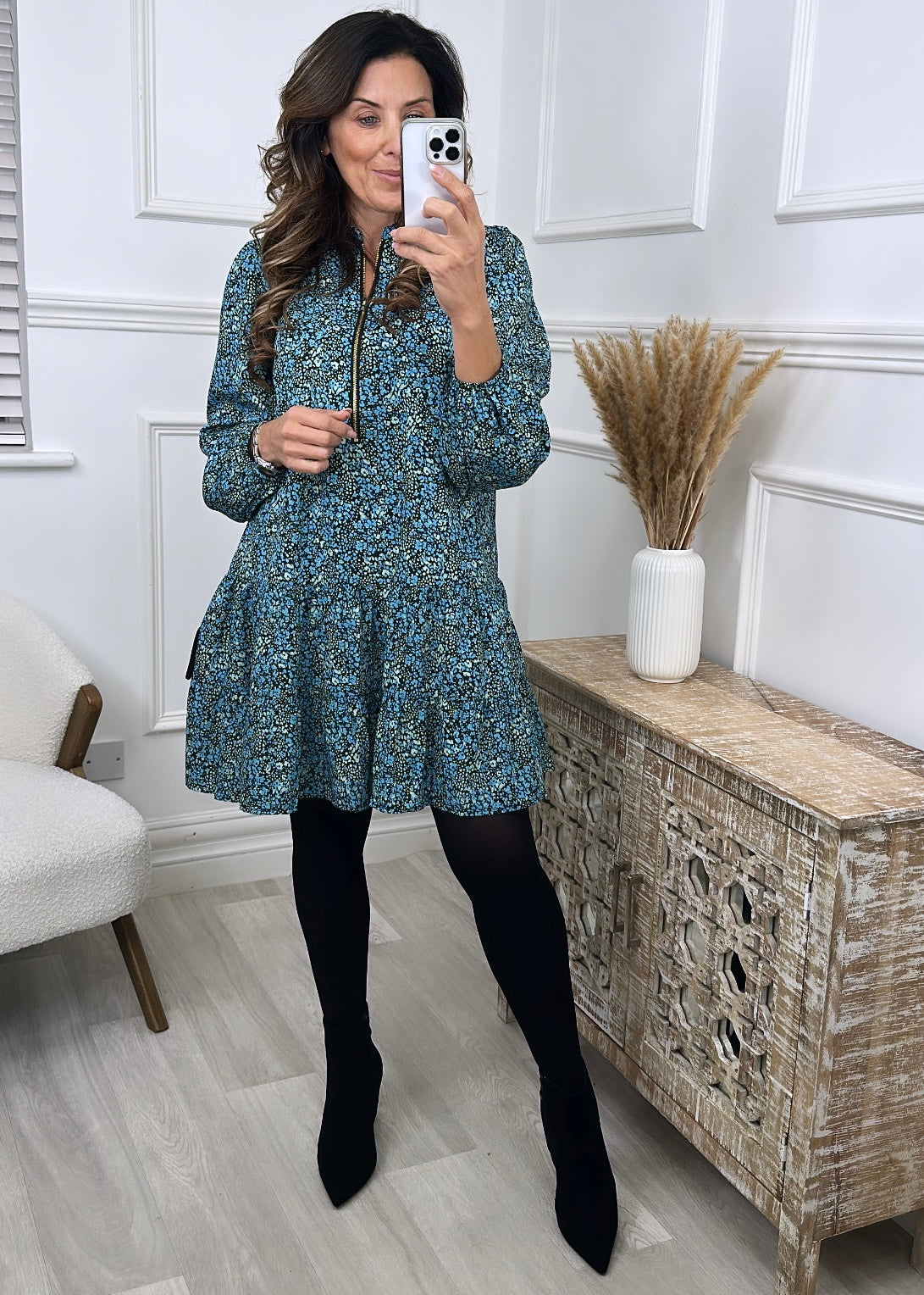 Darra Green Front Zip Dress