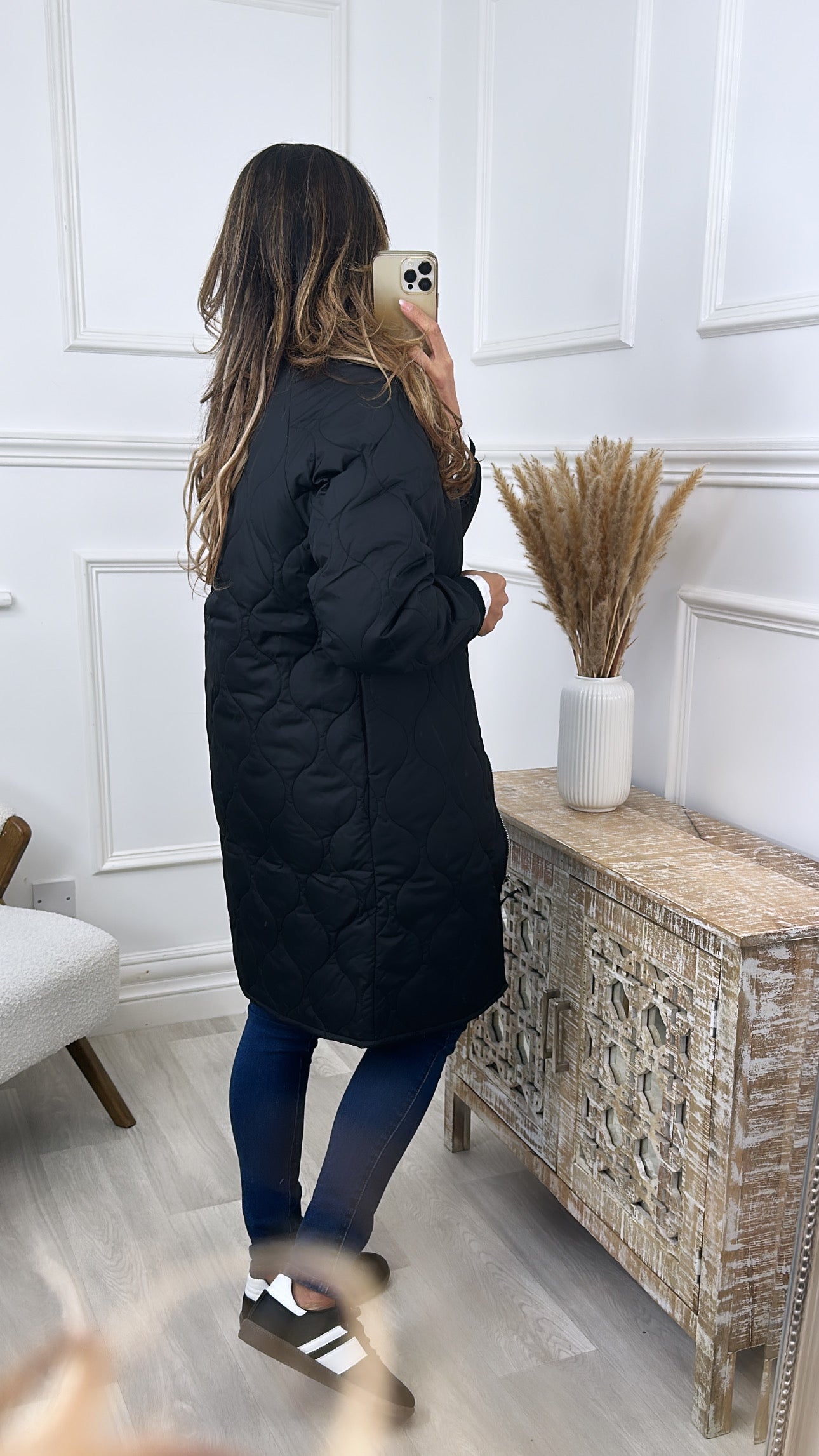 Milla Black Bomber Coat