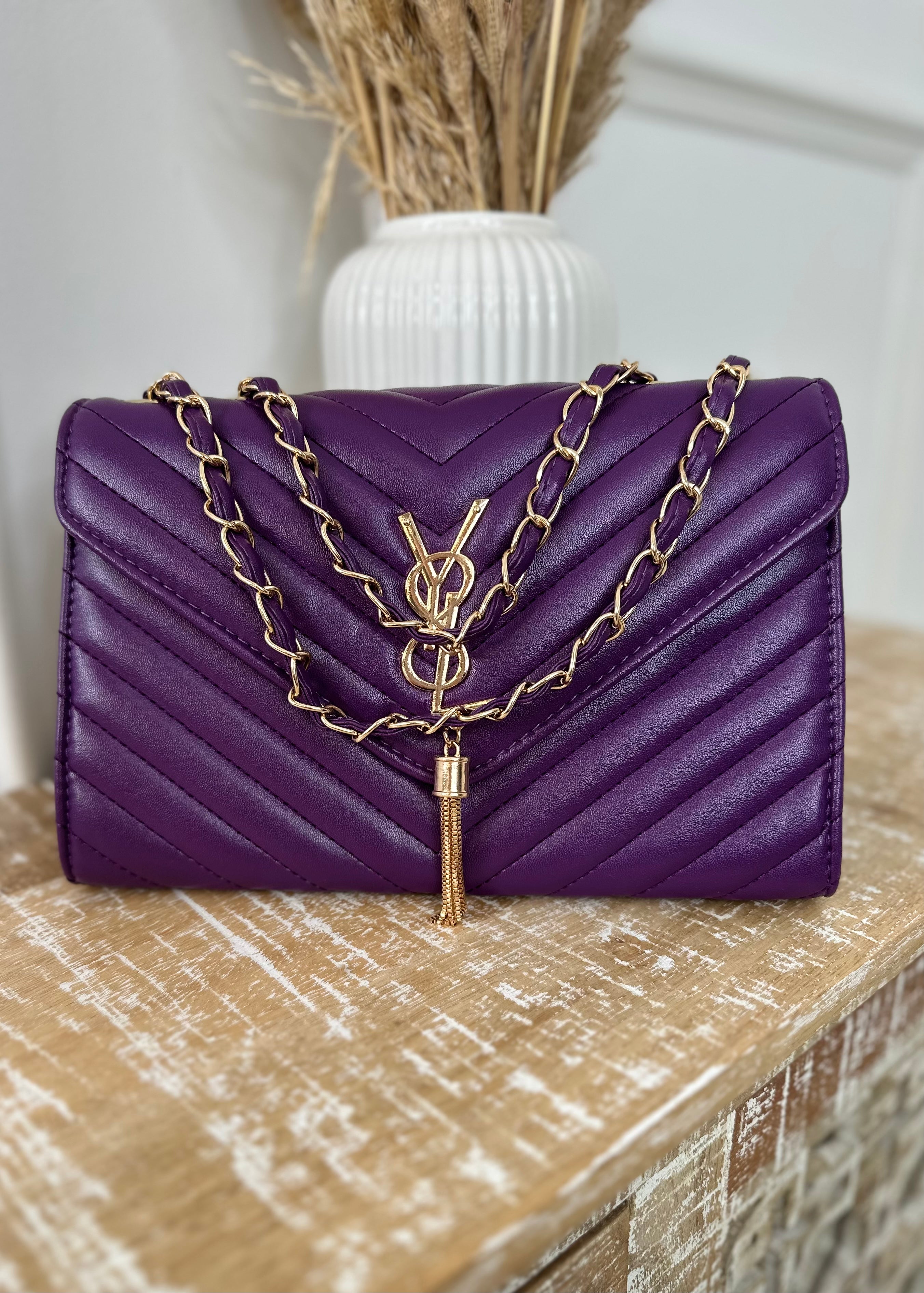 Sia Dark Purple Quilted Bag