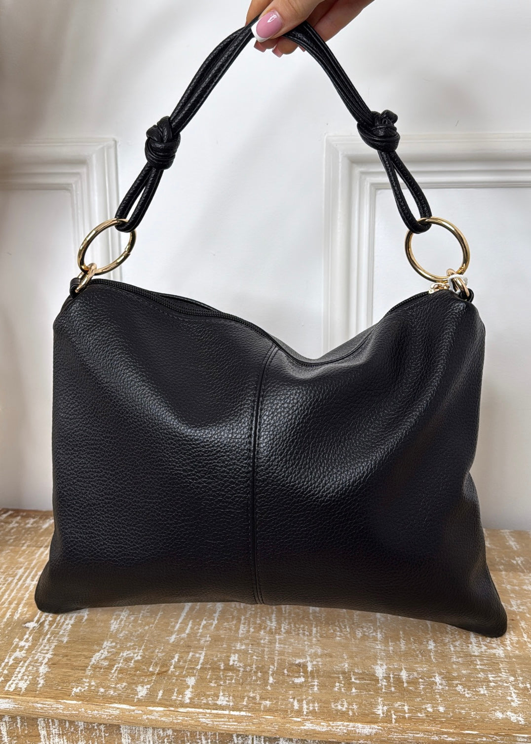 Brianna Black Envelope Bag
