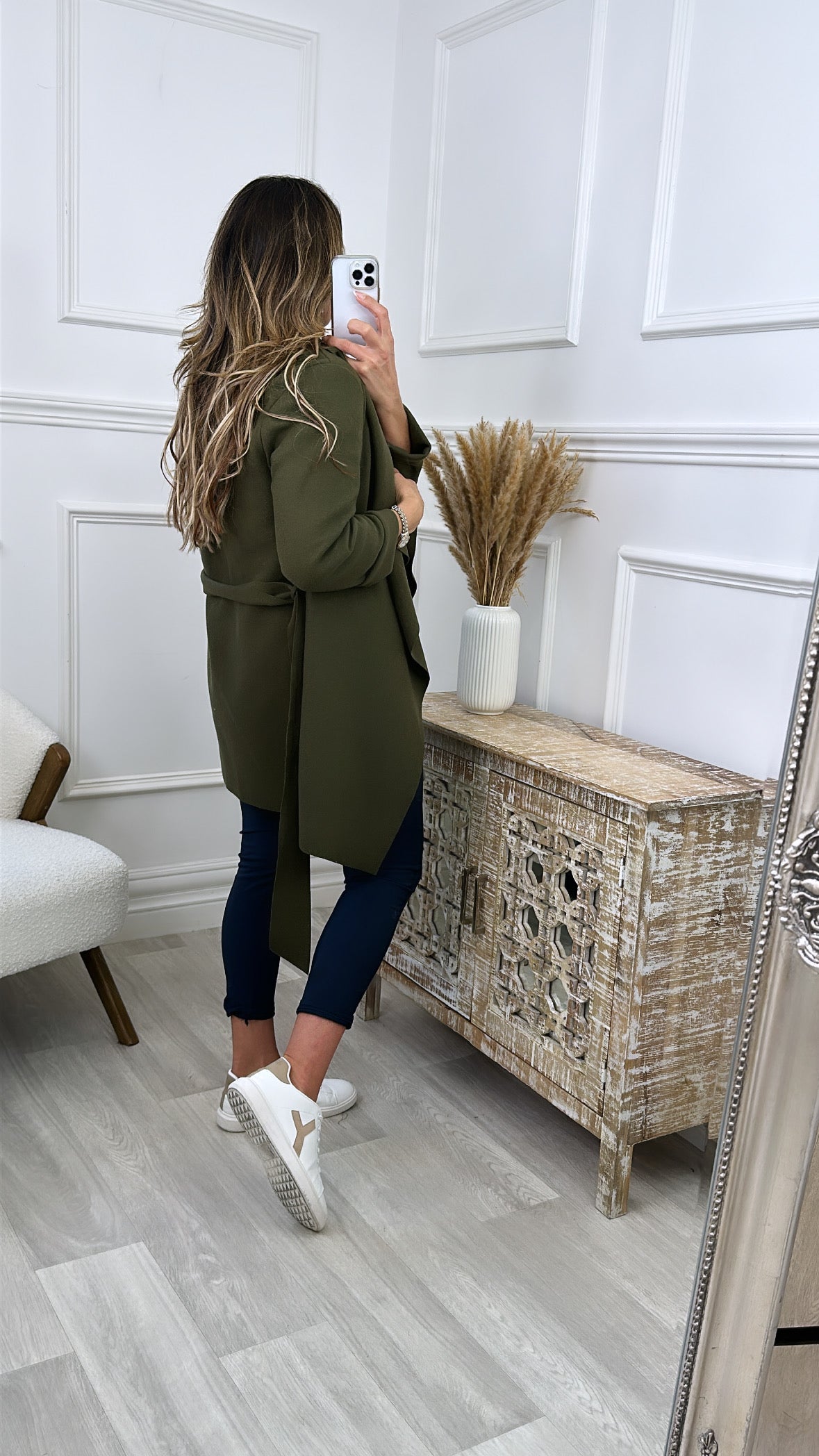 Stef Khaki Duster Coat
