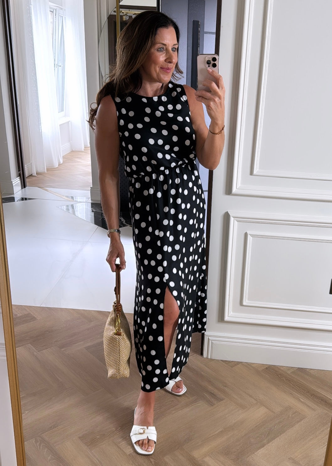 Annmarie Polka Dot Maxi Dress