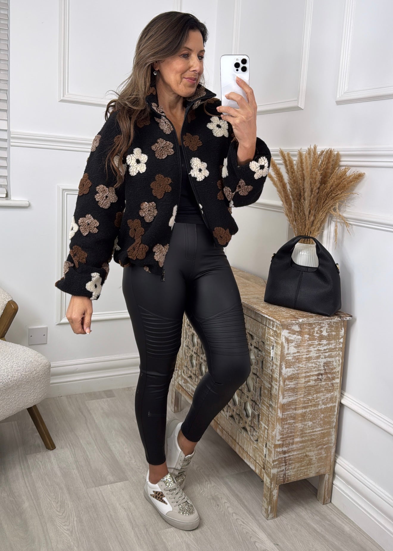 Zelda Black Fleece Jacket
