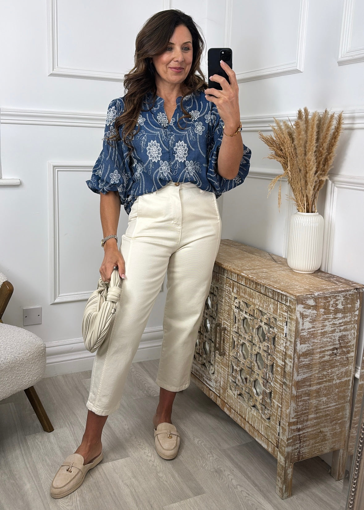 Sheridan Blue Embroidered Shirt