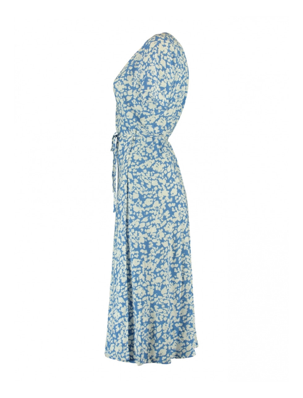 Tiara Blue Wrap Midi Dress