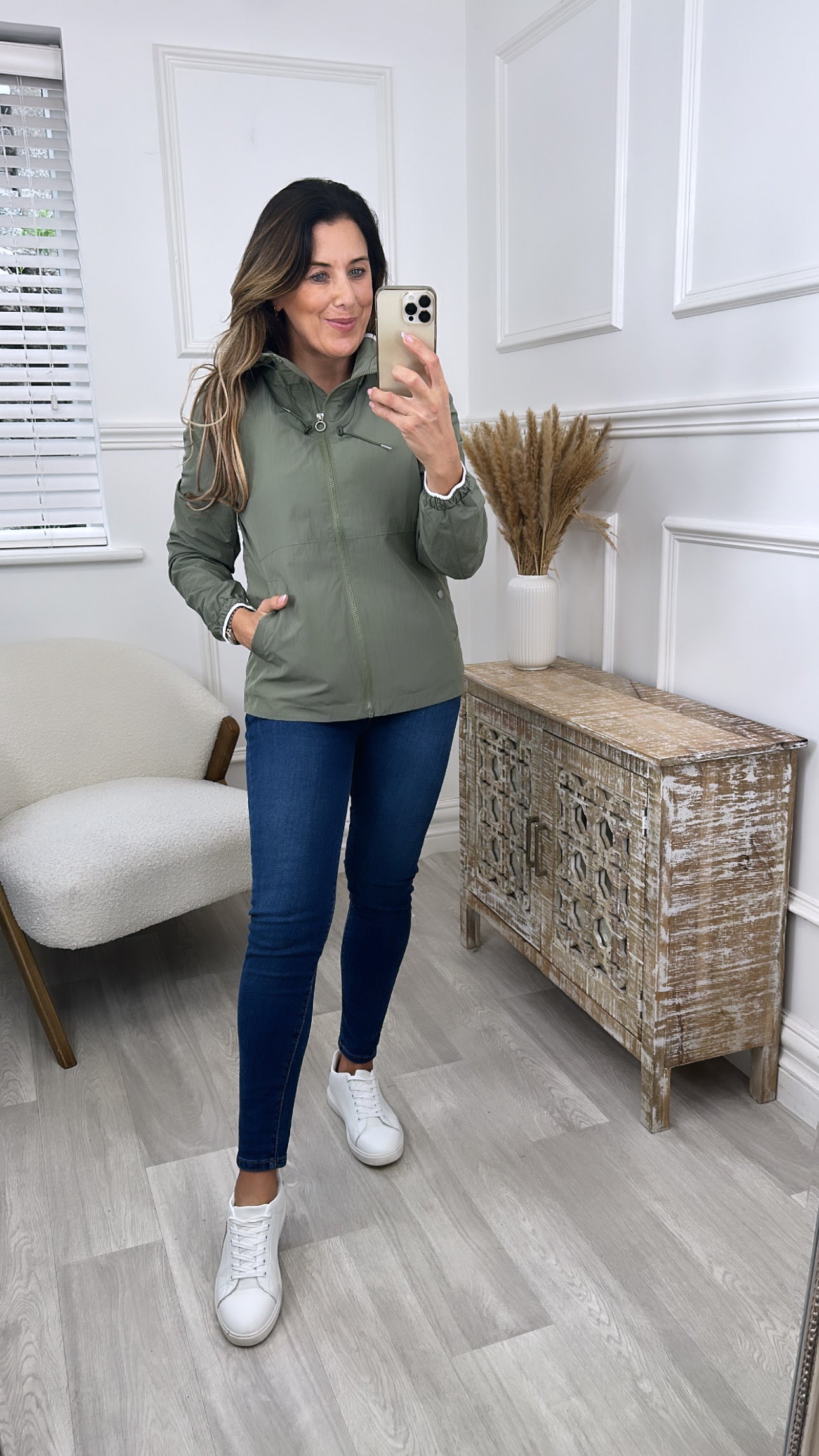 Tayla Khaki Rain Jacket