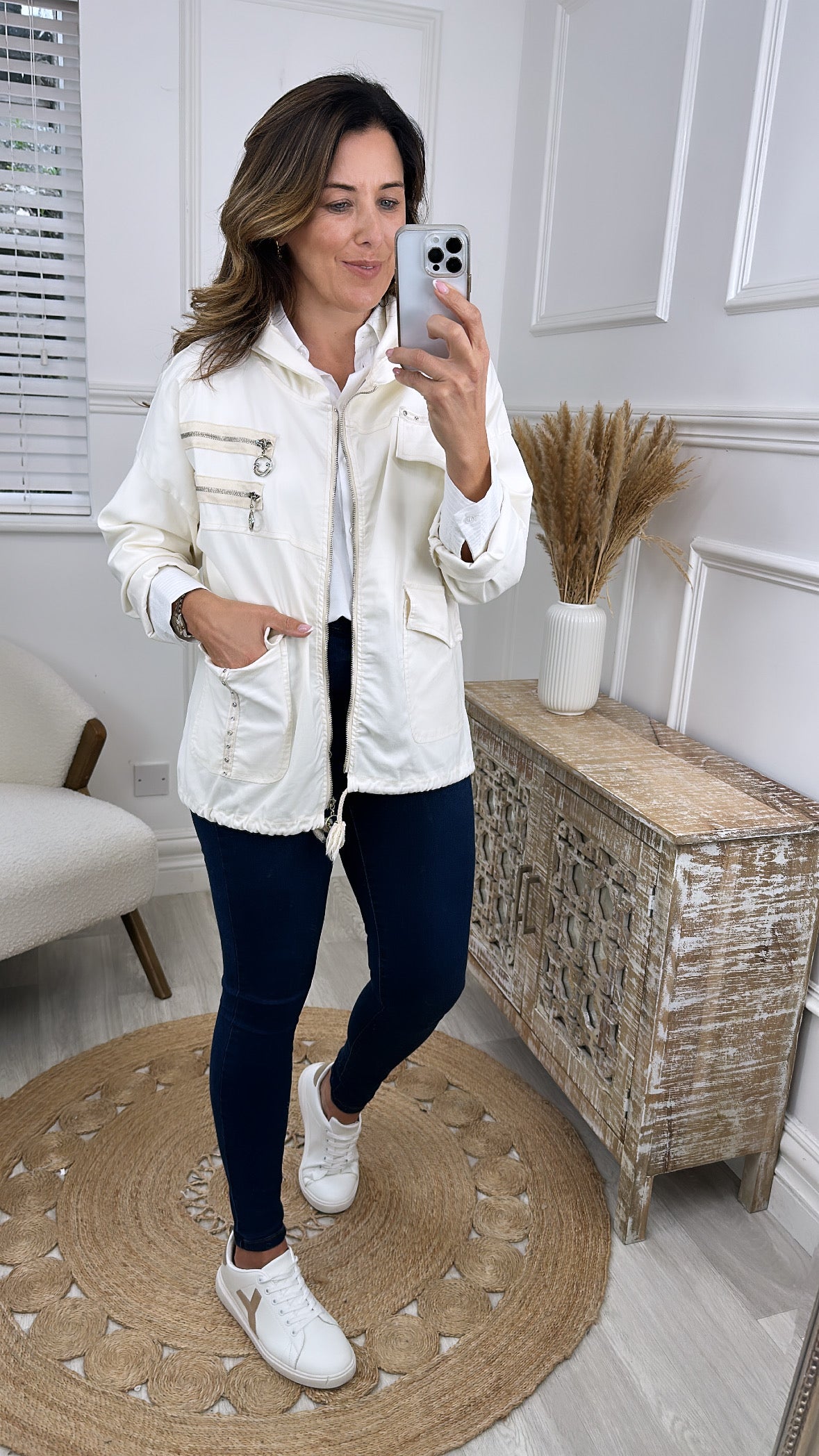 Ruta Cream Utility Jacket