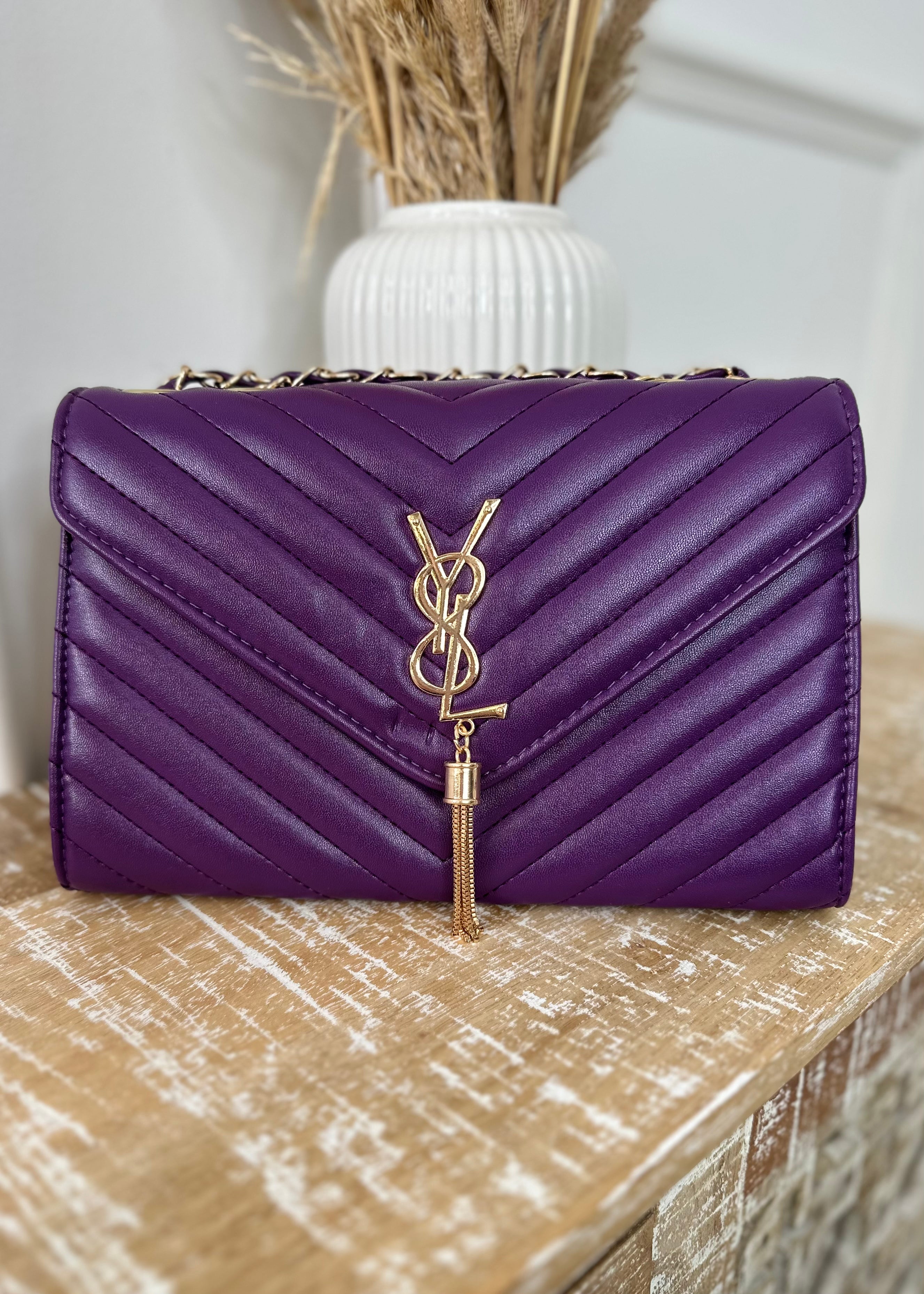 Sia Dark Purple Quilted Bag