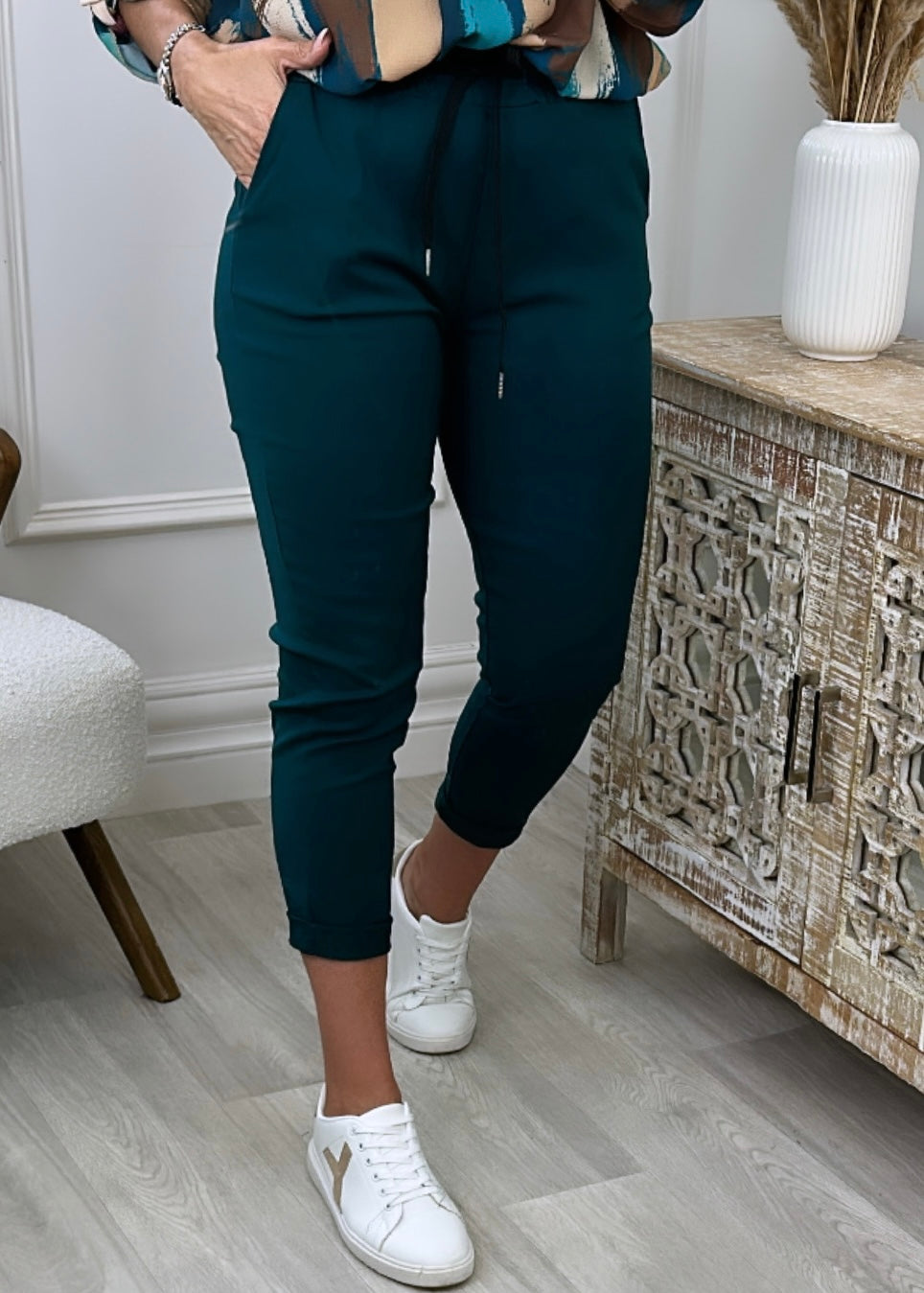 Phoenix Emerald Green Stretch Joggers