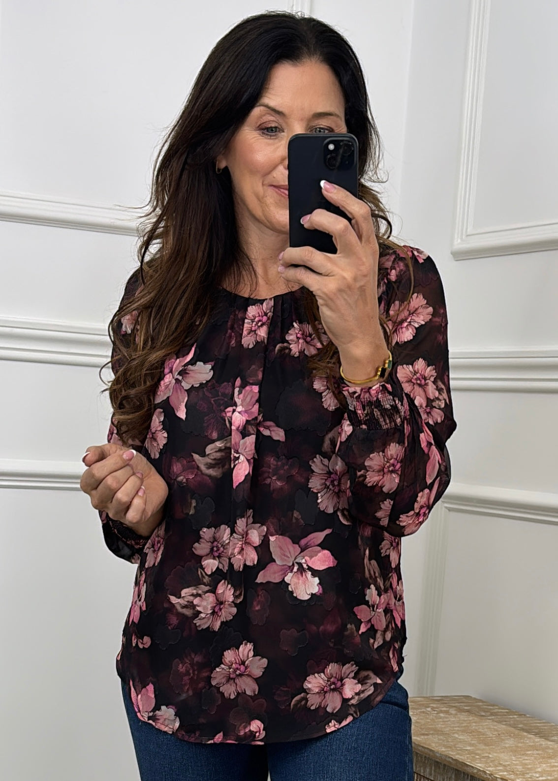 Alana Pink Floral Print Blouse