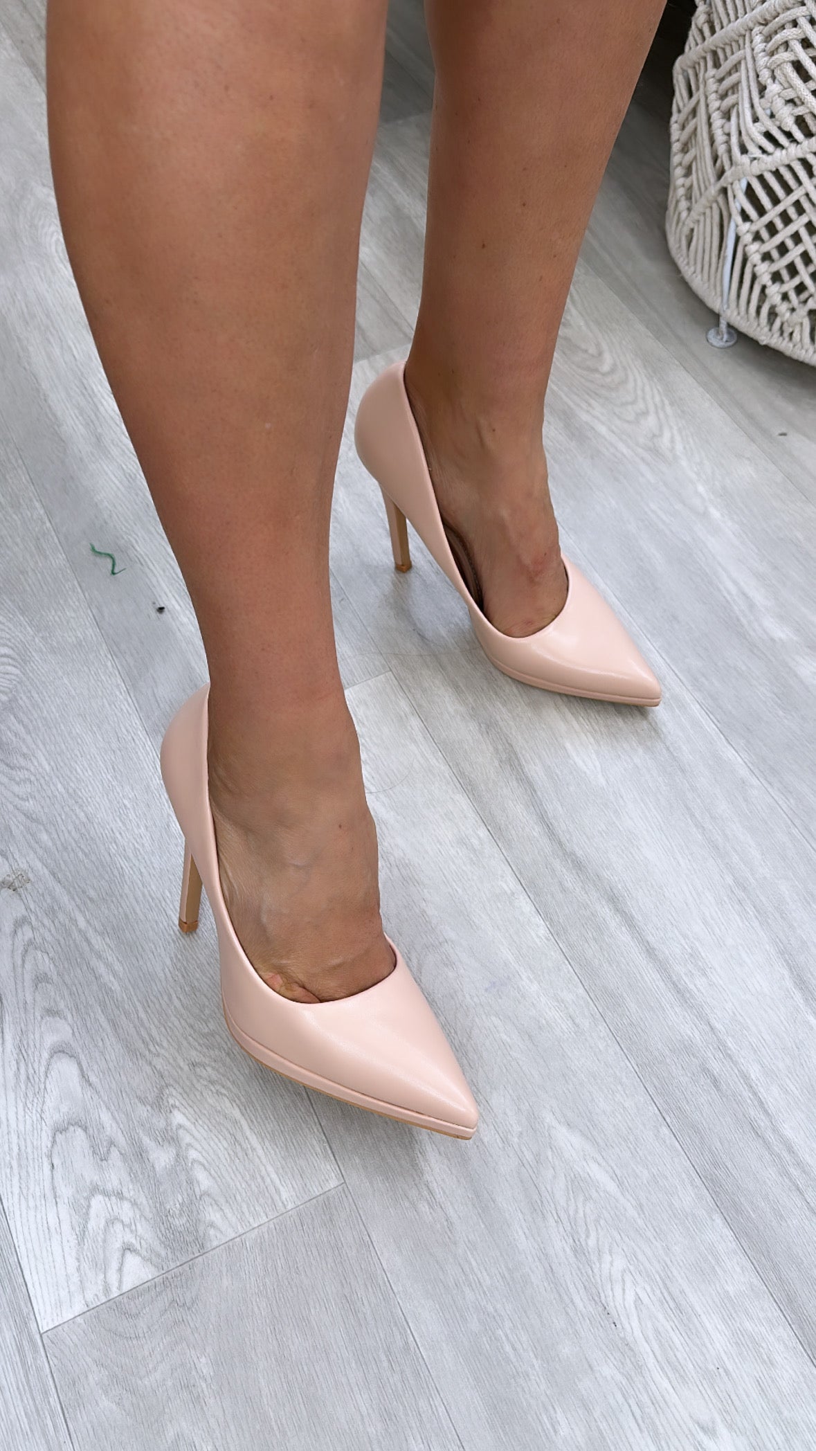 Marleen Beige Stiletto Court Shoes