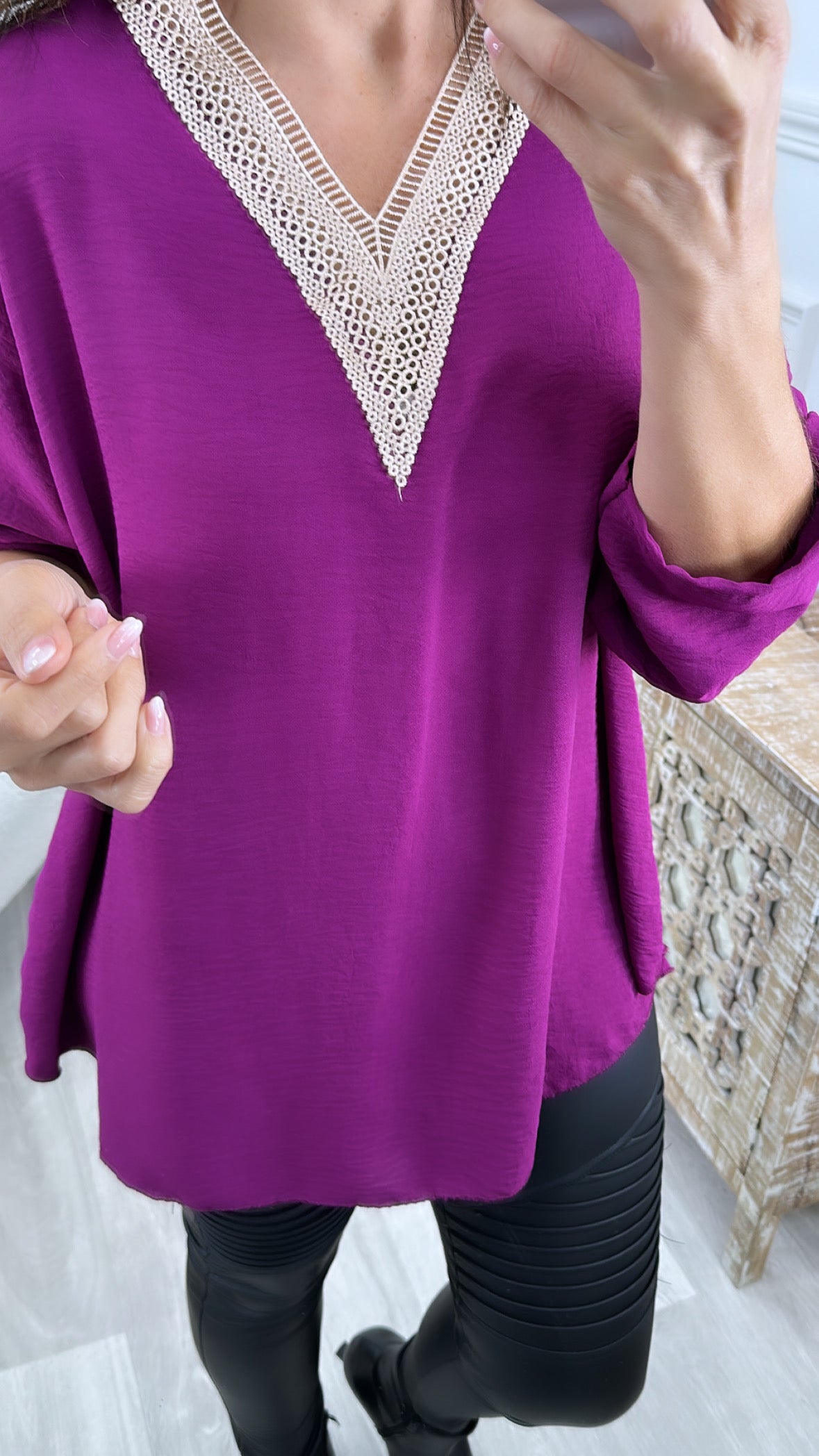 Sarah-Jane Berry Lace Detail Blouse