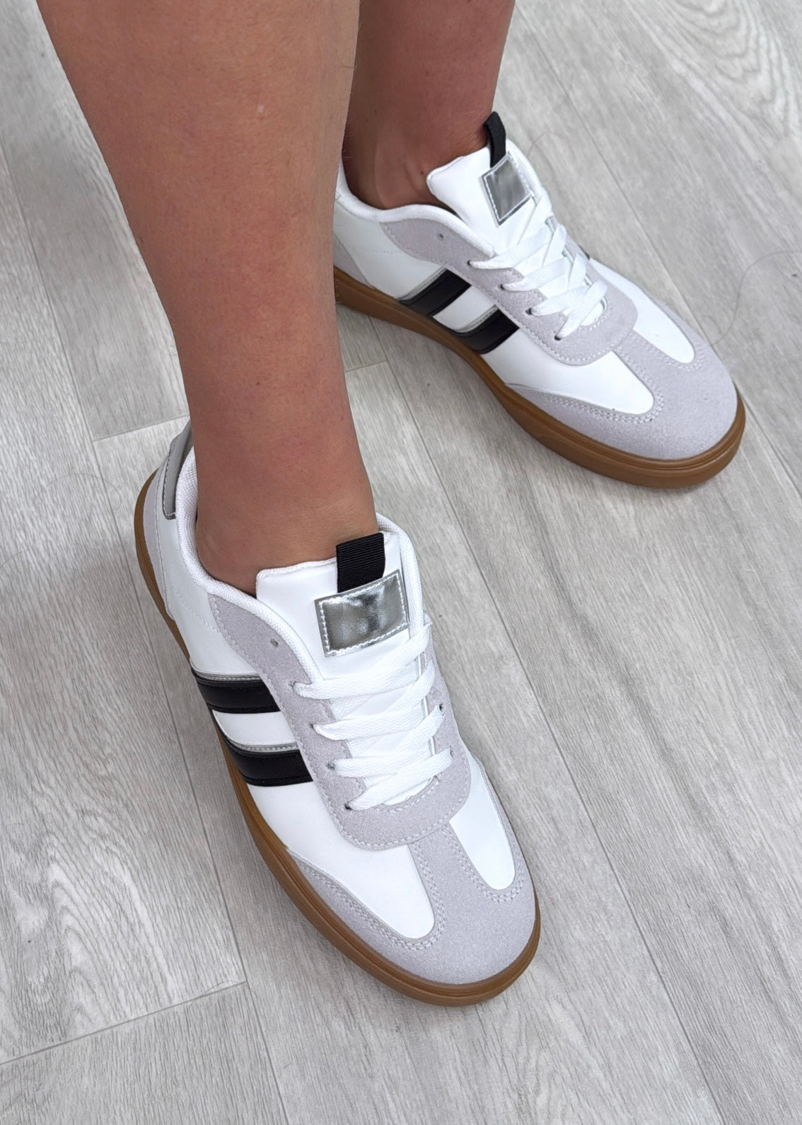 Nicola White Low Top Trainers