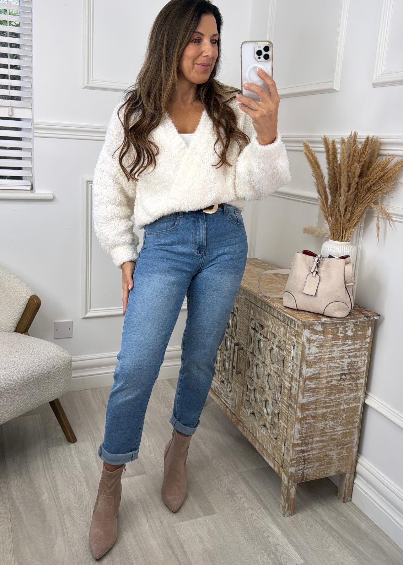Daryl Cream Two Button Cardigan