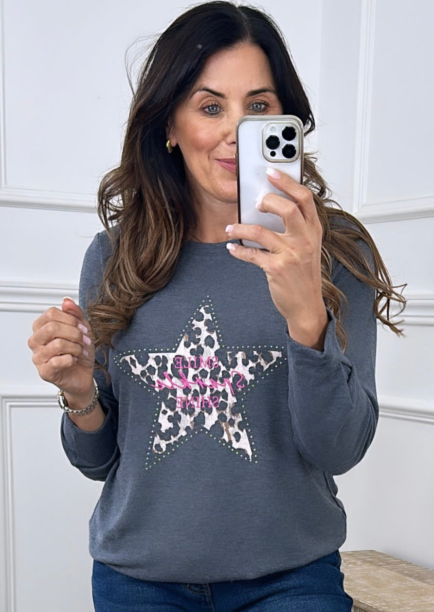 Sherlou Grey Leo Star Shirt