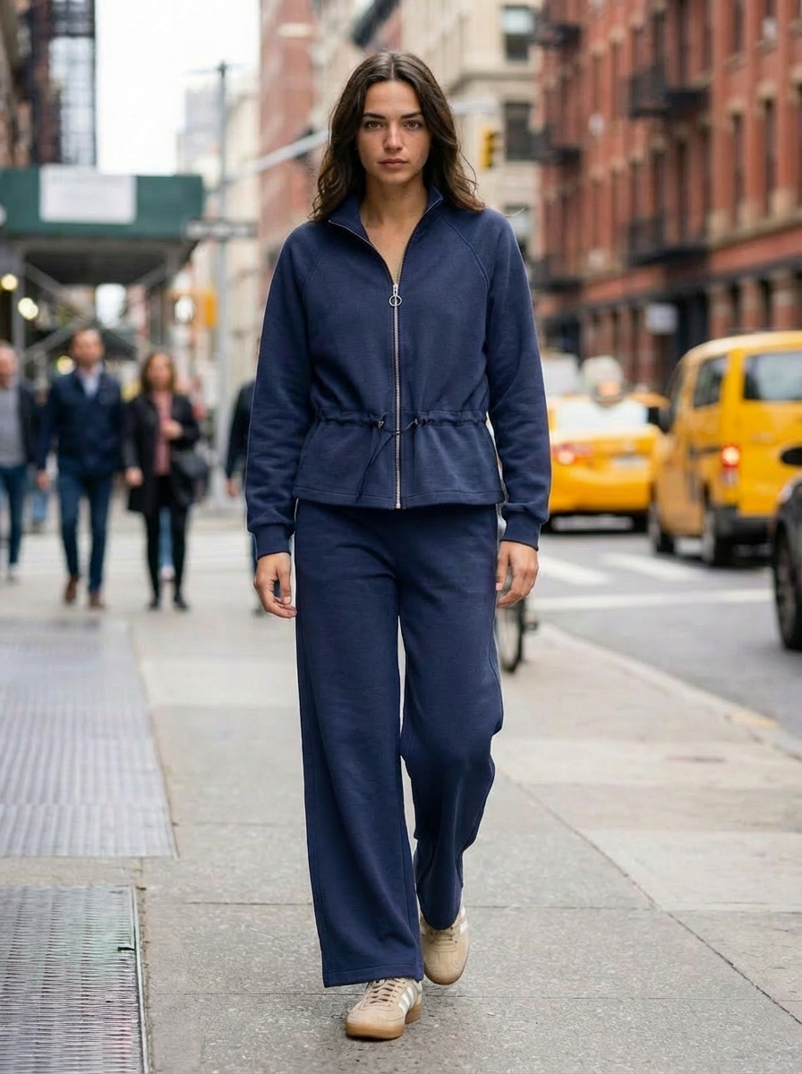 Demi Navy Zip Thru Tracksuit