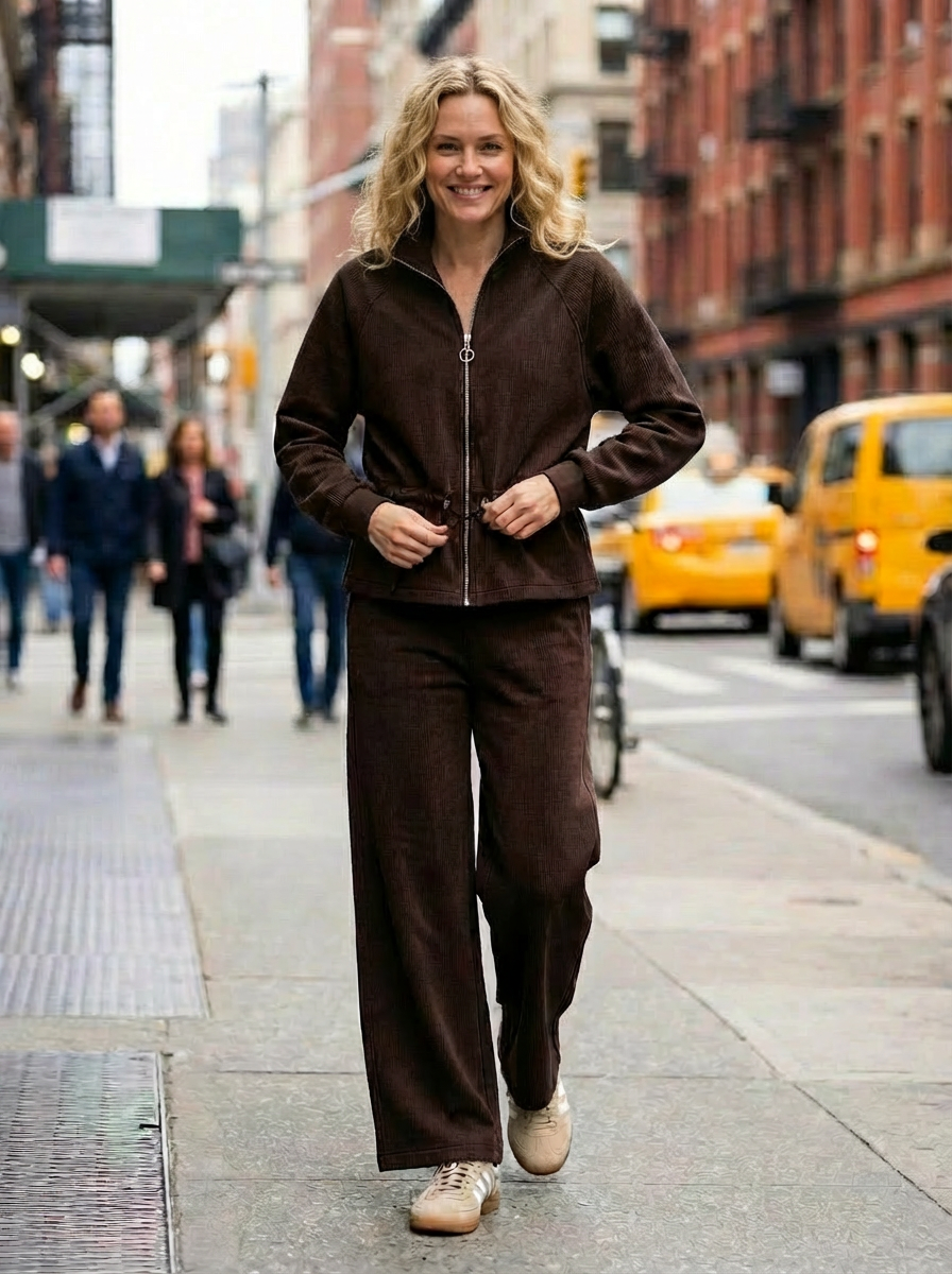Demi Brown Zip Thru Tracksuit