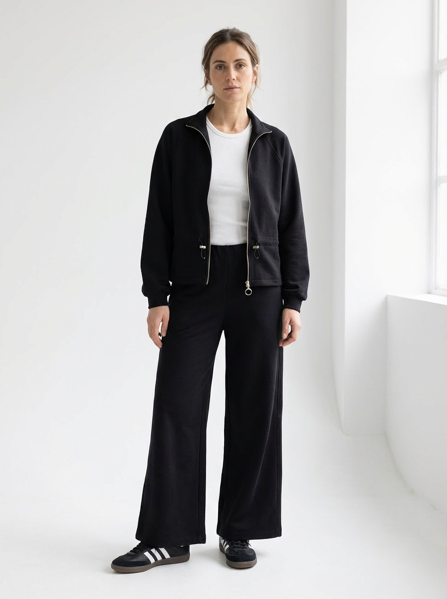 Demi Black Zip Thru Tracksuit