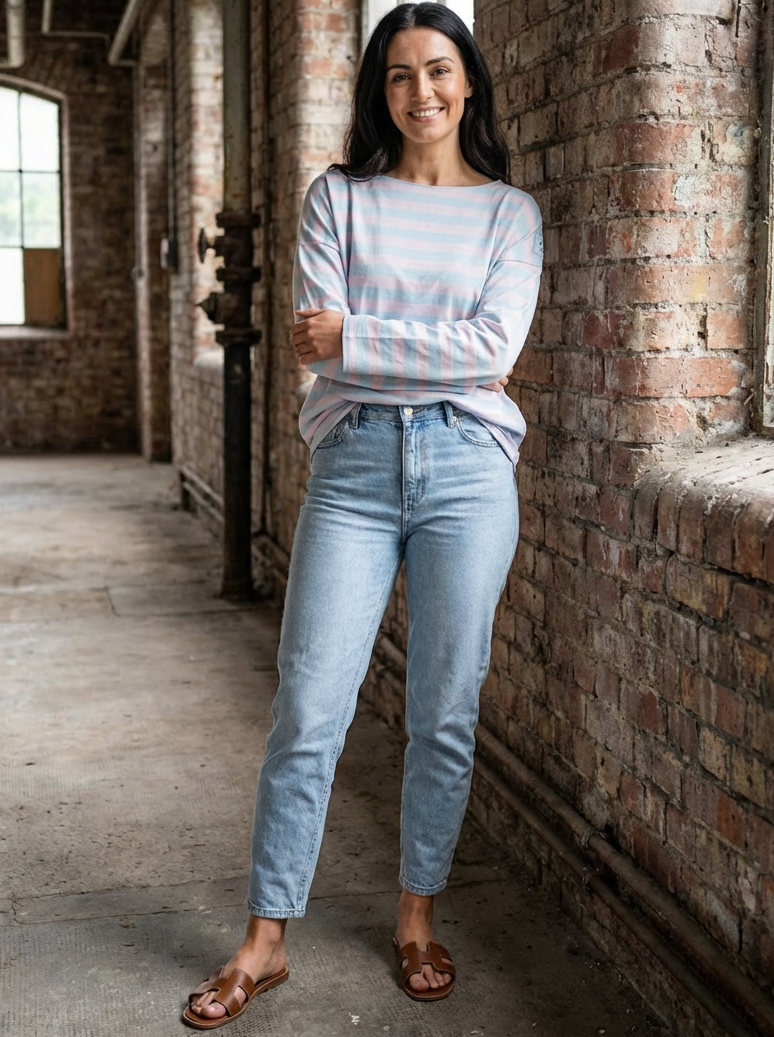 Dakota Blue Stripe Top