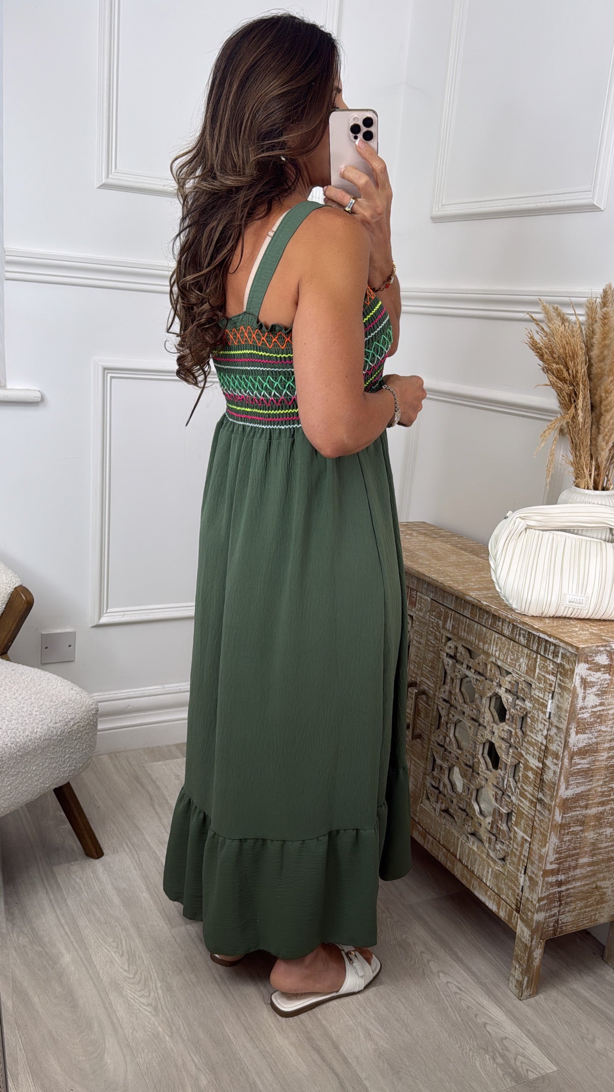 Skye Khaki Strappy Sun Dress