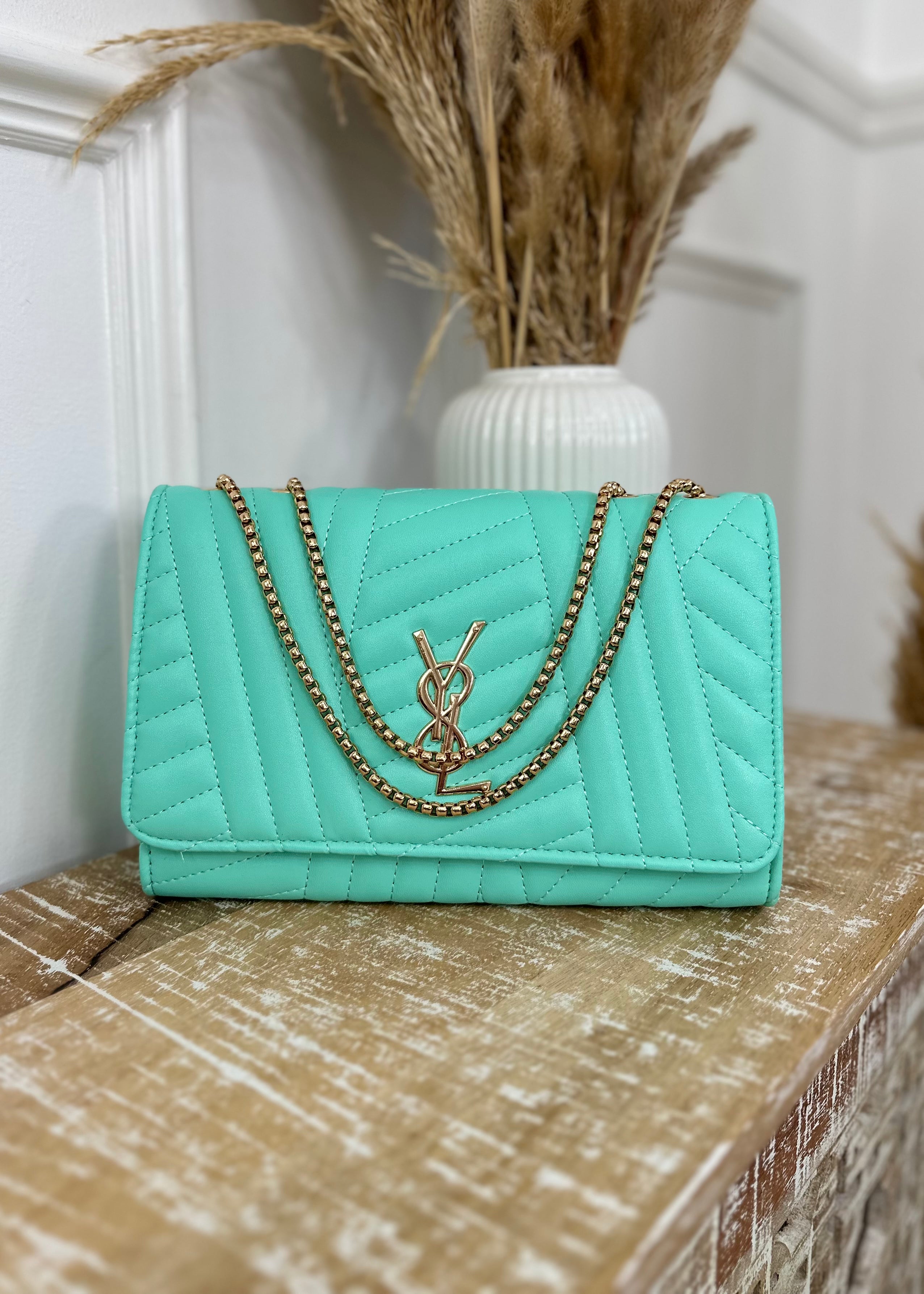 Sia Mint Quilted Bag