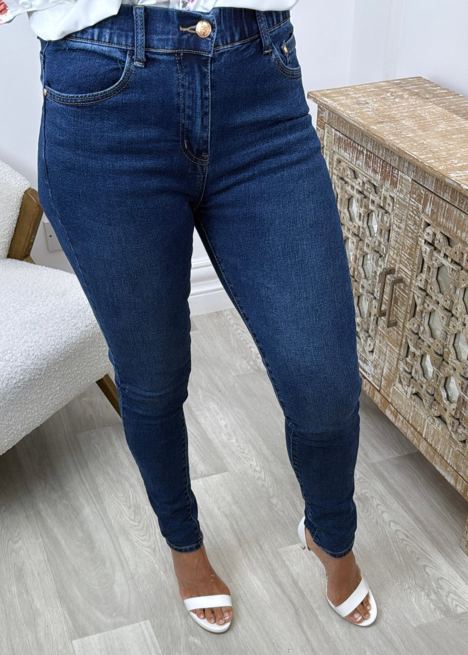 Lorna Blue High Waisted Skinny Jeans