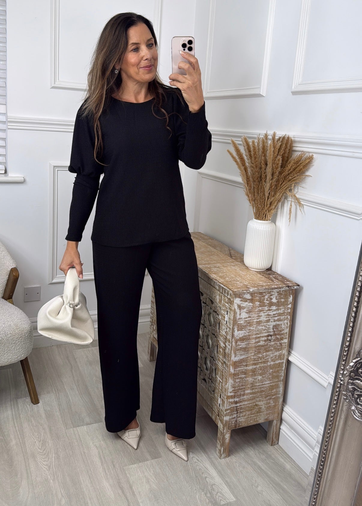 Esme Black Long Cuff Two Piece Set
