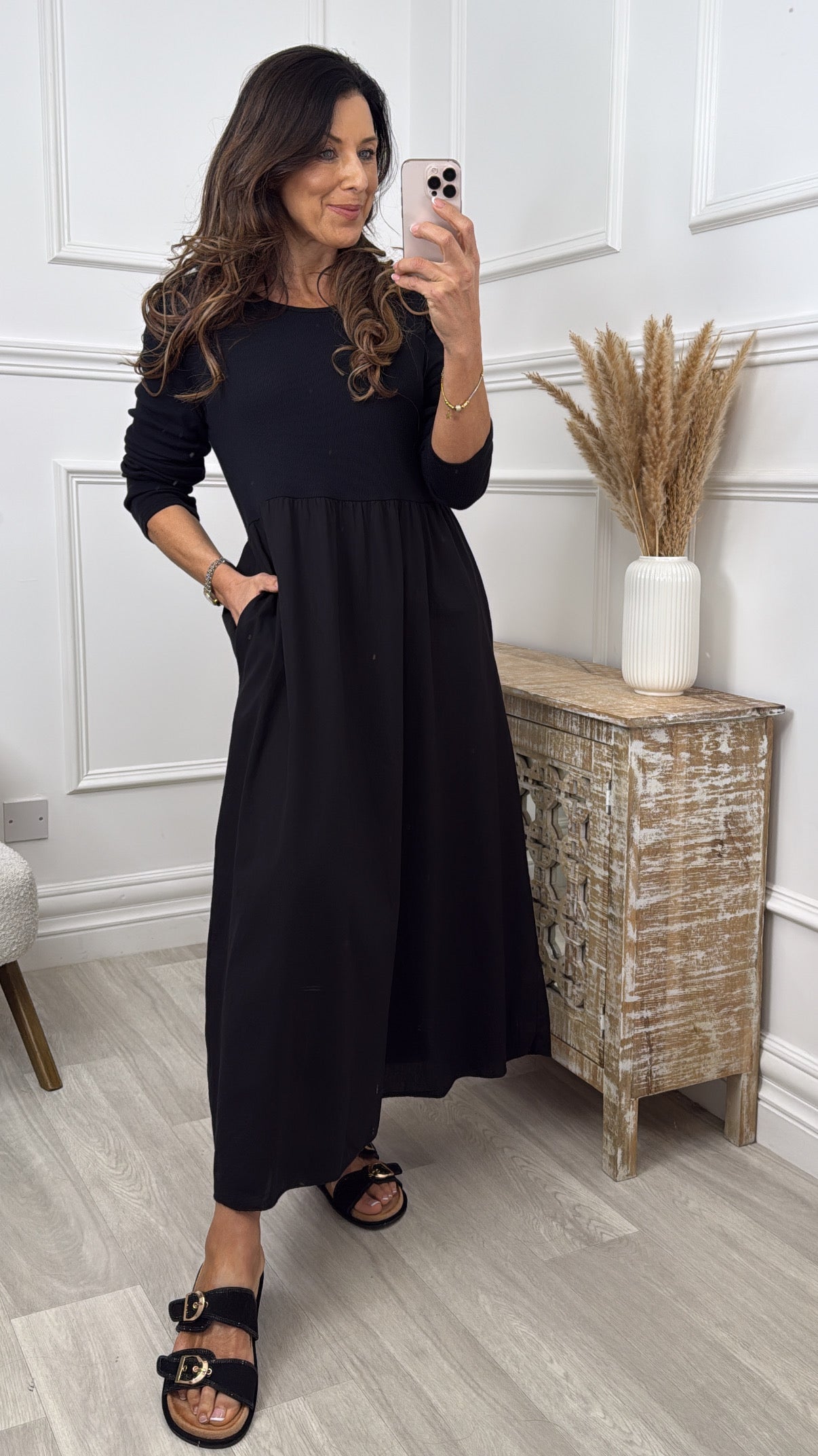 Beyonce Black Casual Midi Dress