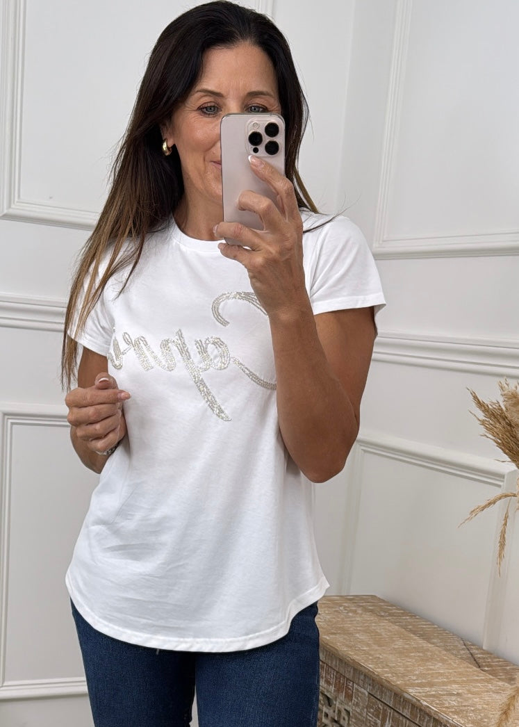 Lyla White CAPRI T-Shirt