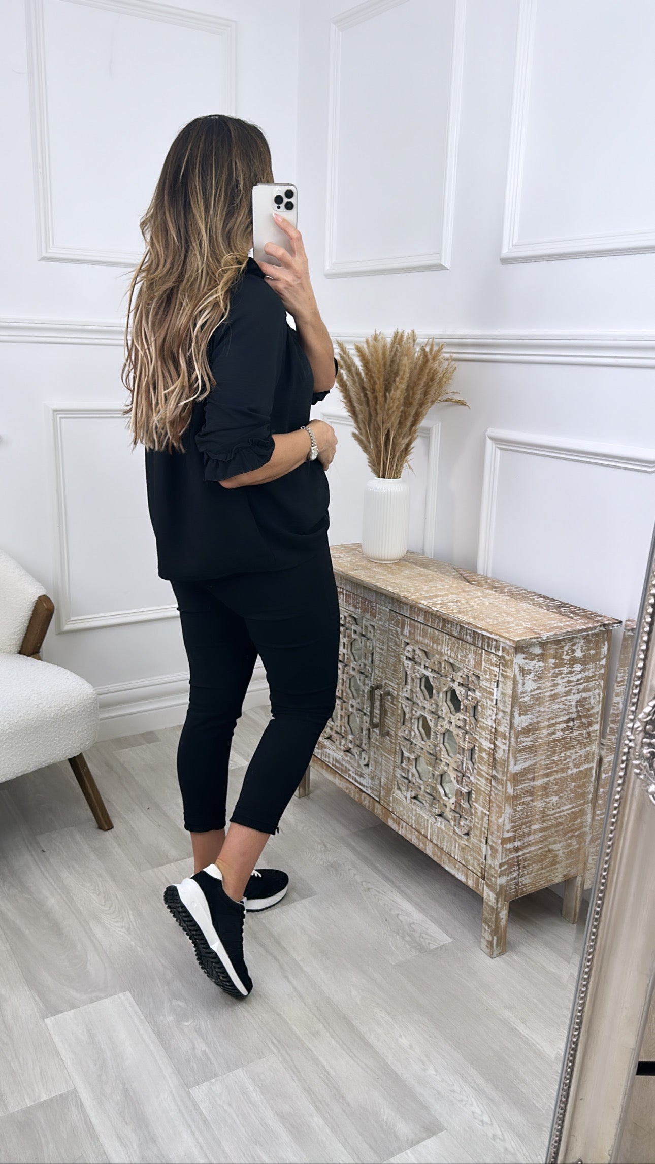 Stef Black Duster Coat