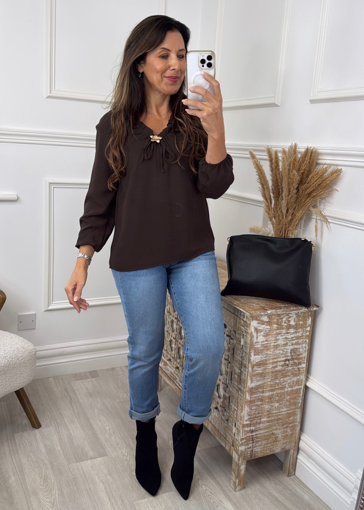 Meadow Brown Elasticated Neck Top