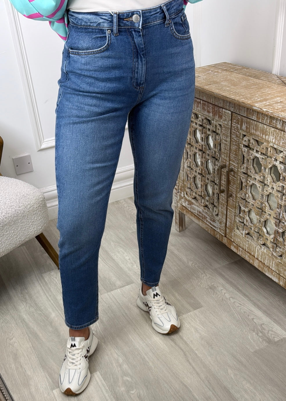 Veneda Blue Mom Fit Jeans