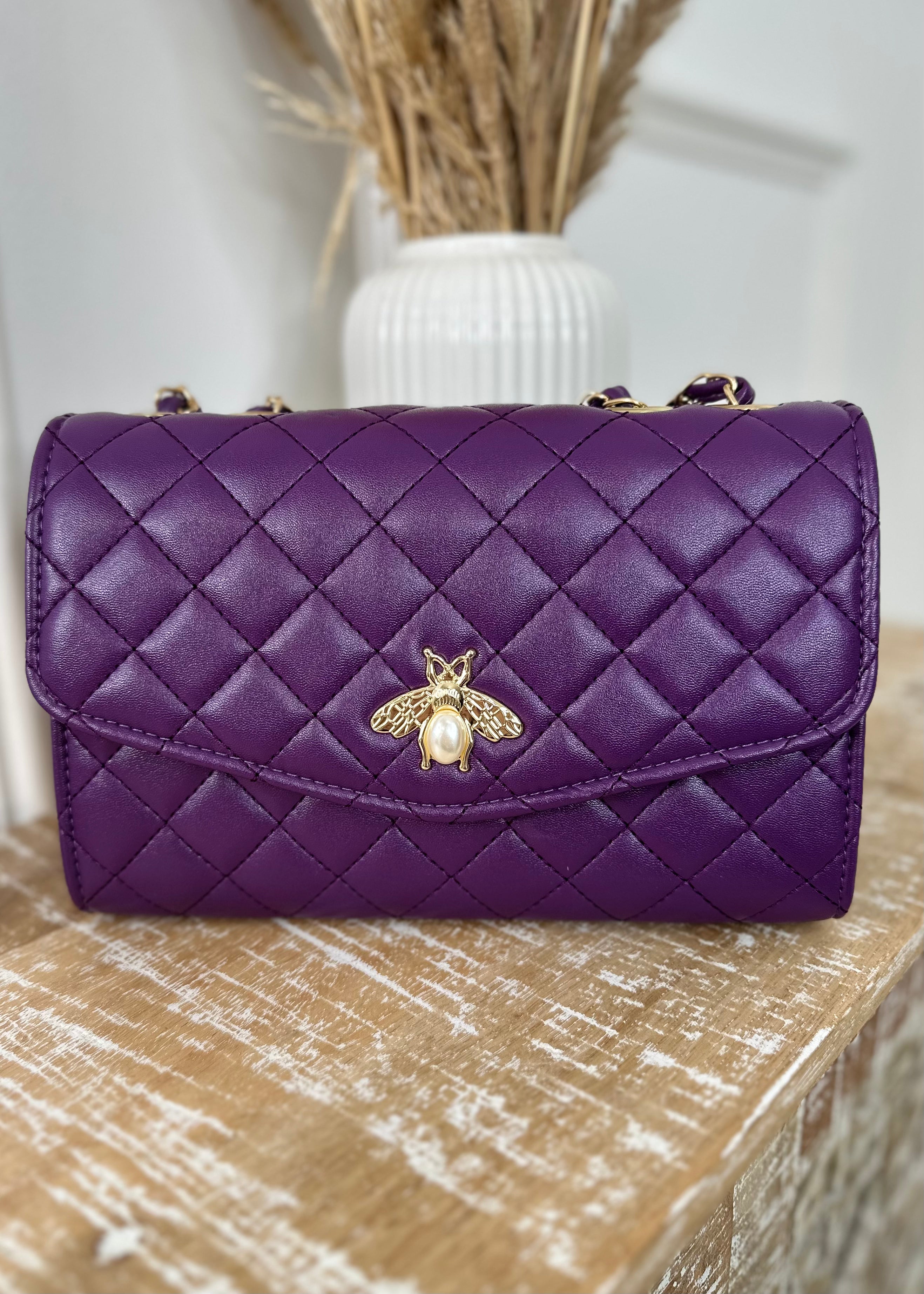 Dakota Purple Bee Clasp Bag