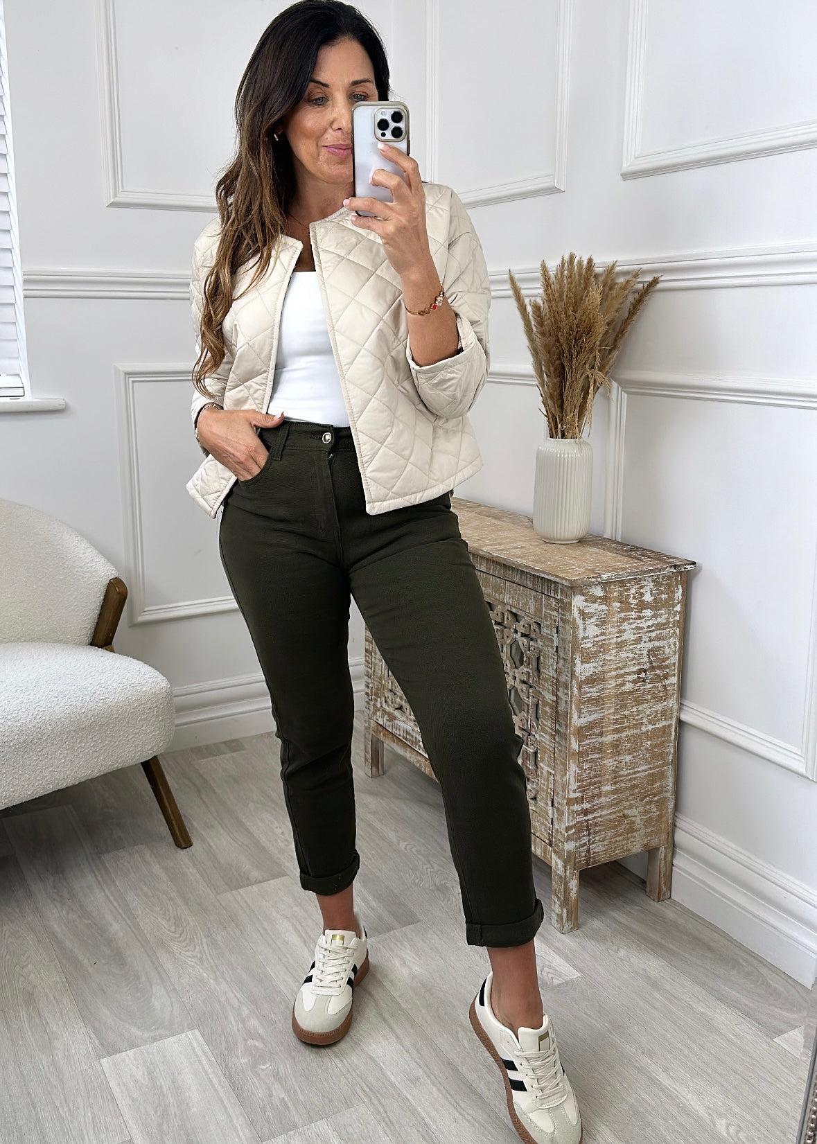 Annie Khaki High Waisted Jeans