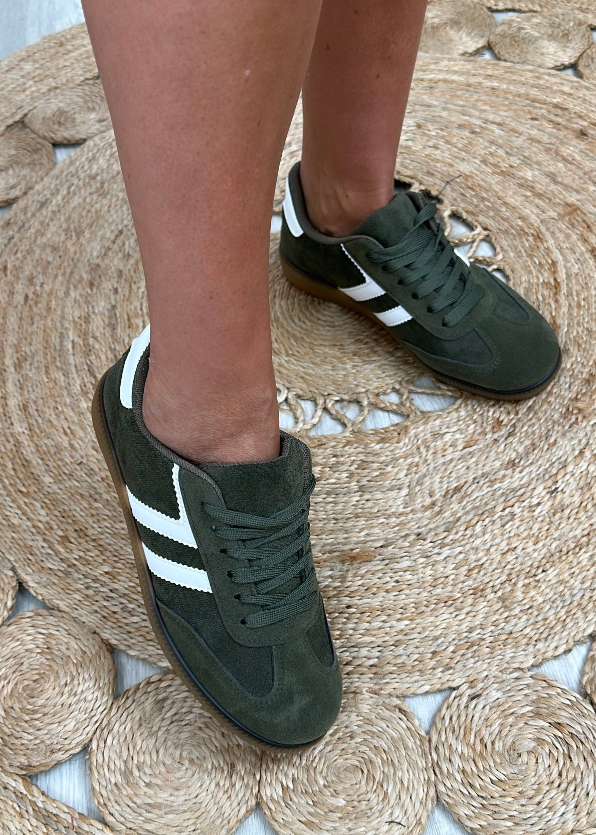 Harper Green Suede Sneakers