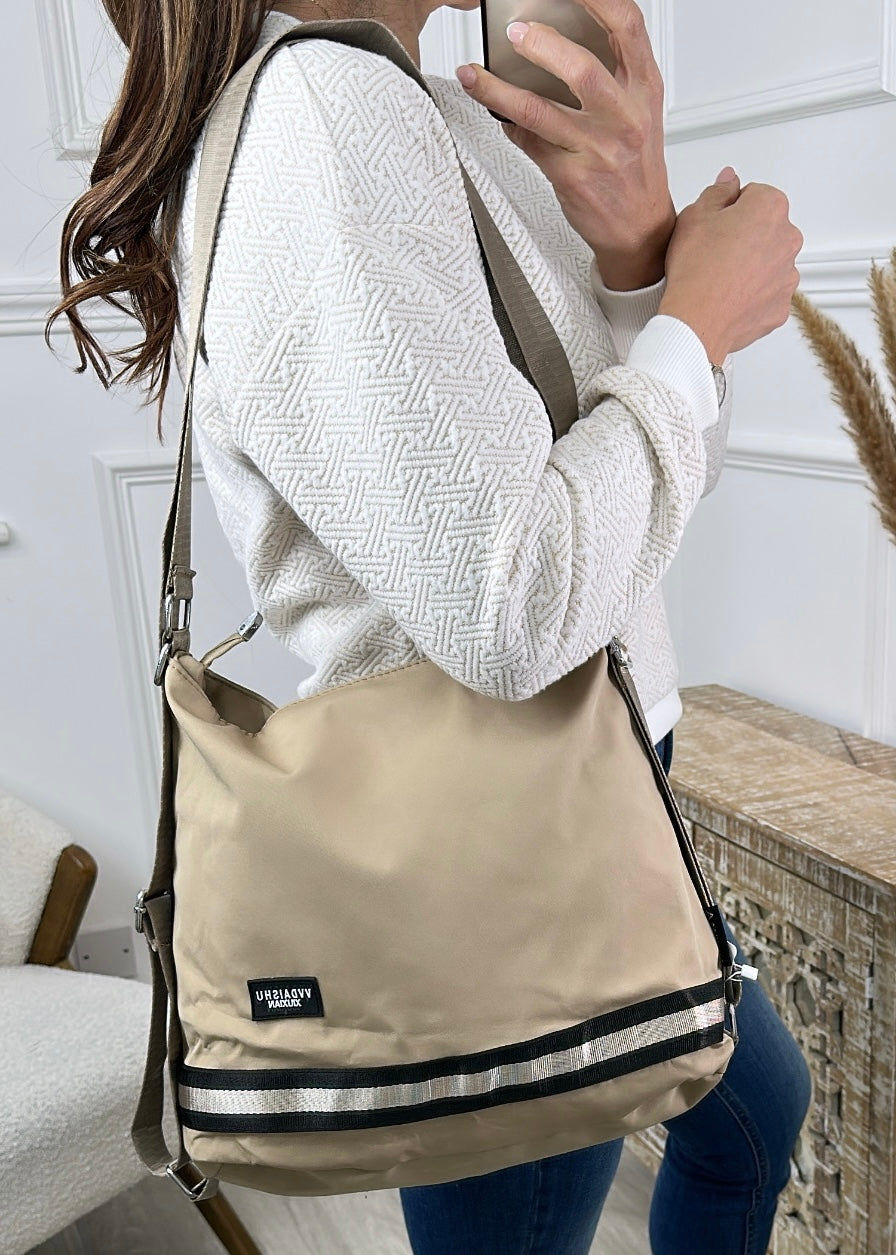 Zola Beige Convertible Backpack Shoulderbag