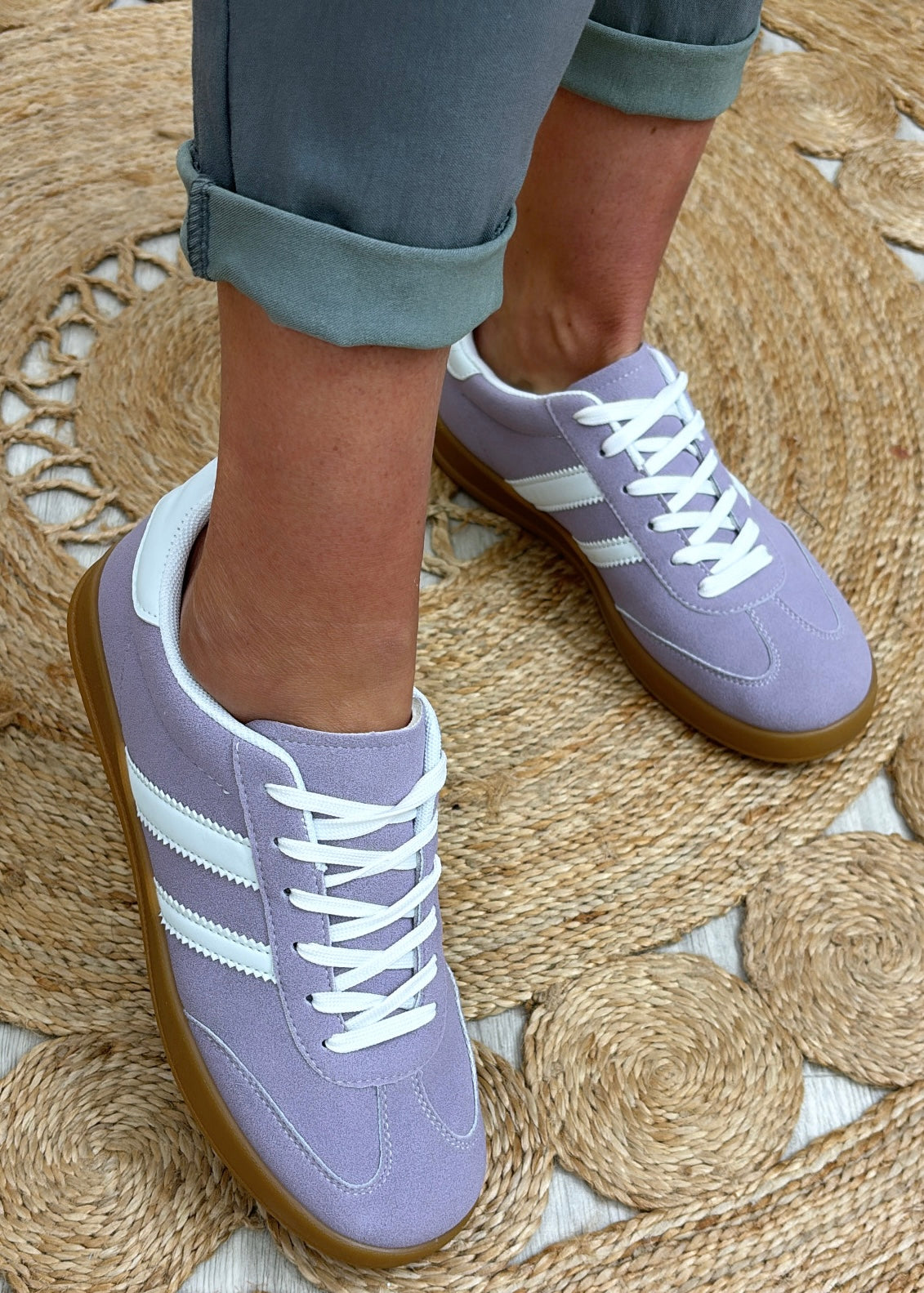 Paloma Purple Side Stripe Sneakers