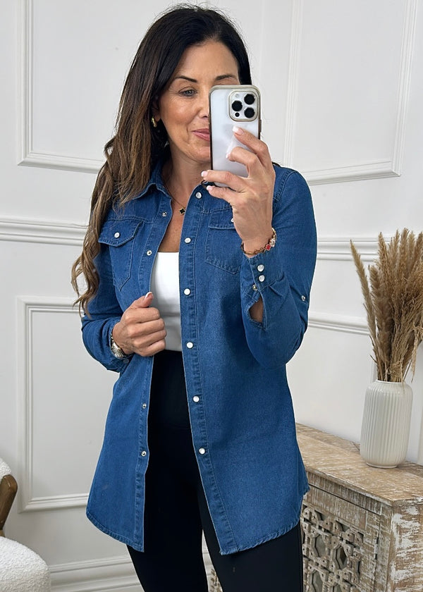 Lorena Dark Denim Shirt