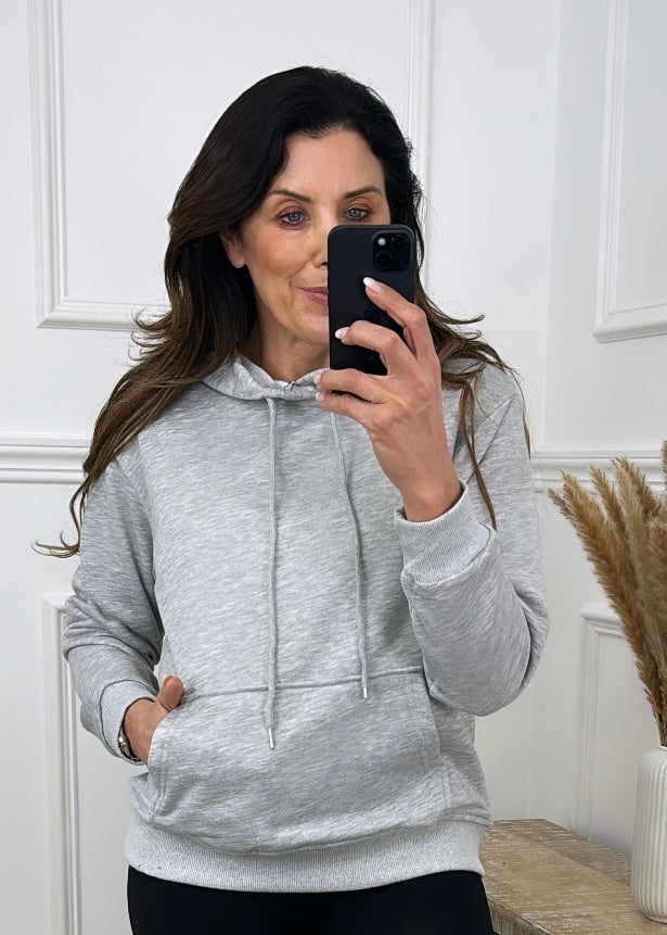 Moira Grey Kangaroo Pocket Hoodie