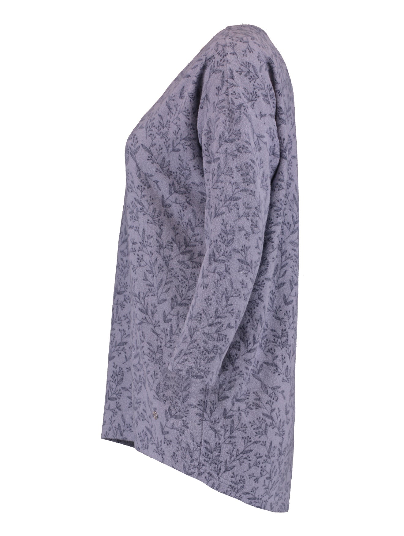 Mia Flower Print Stone Blue Top