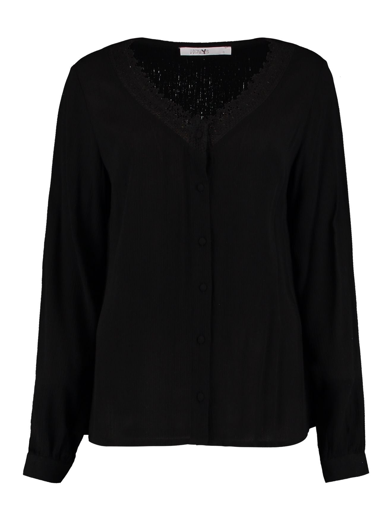 Rosi Black Lace Detail Blouse